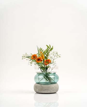 Bagel Vase/Windlicht 12cm - Lake blue - Muurla