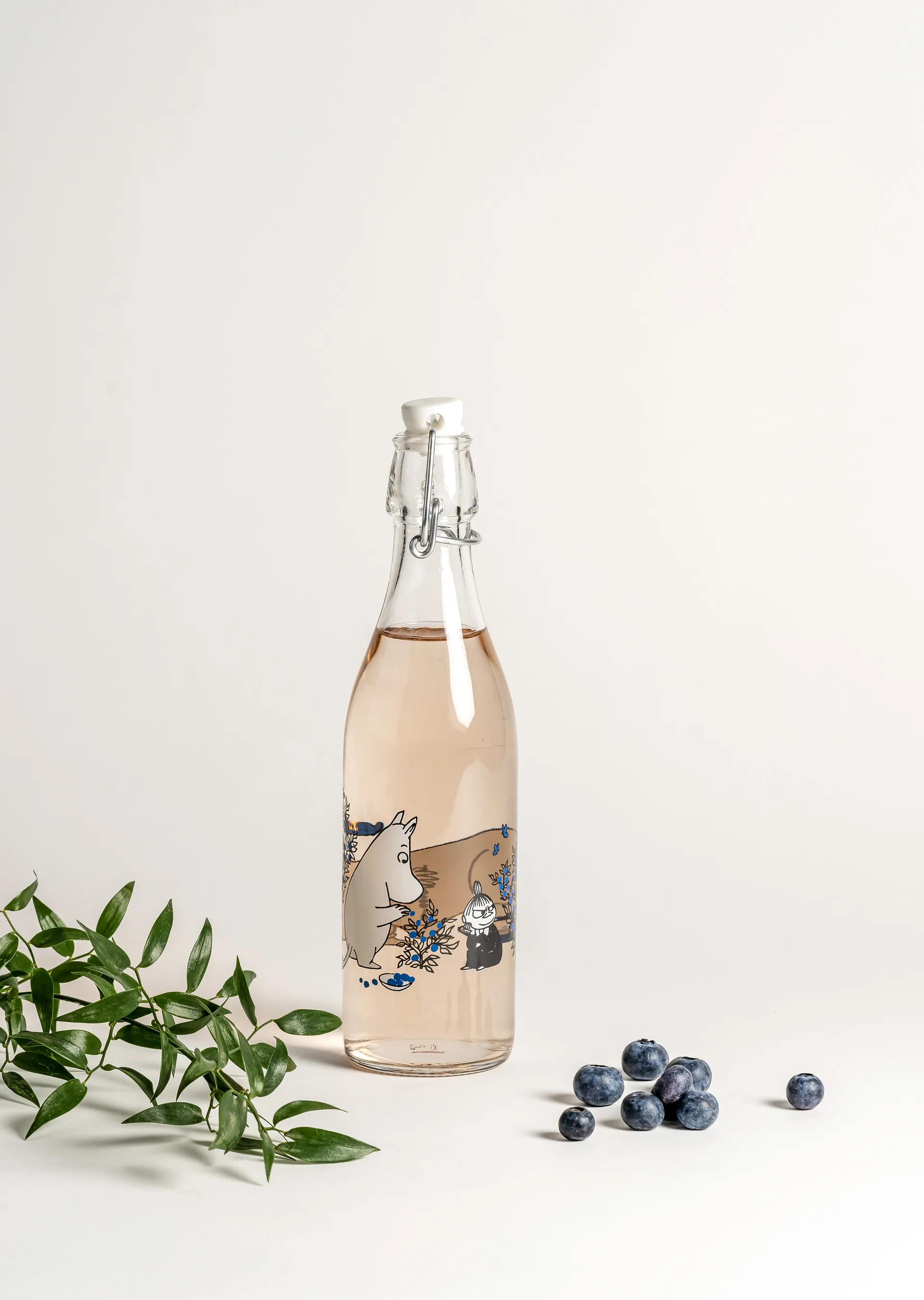 Blueberries Glasflasche 0,5 L, Transparent Muurla
