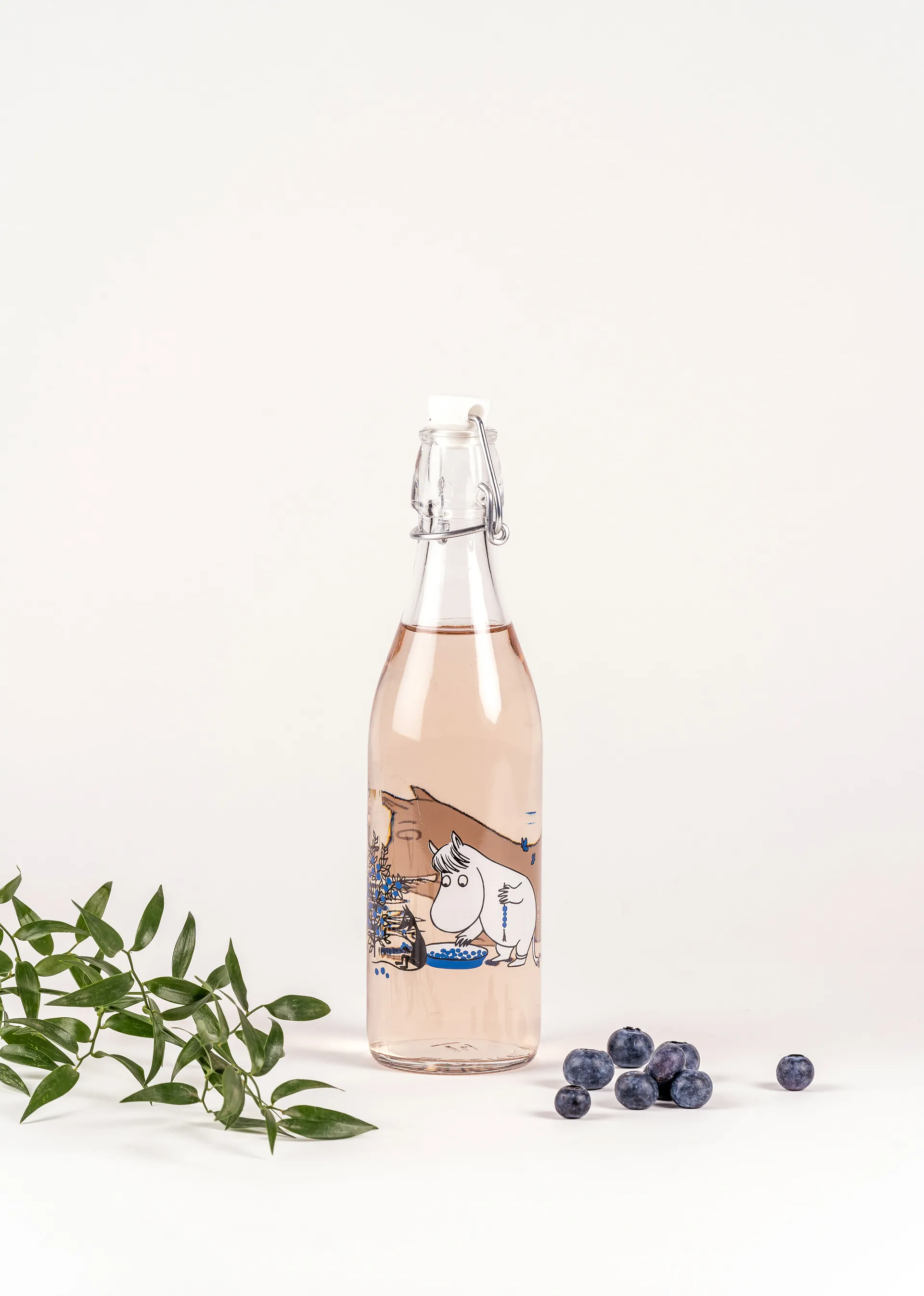 Blueberries Glasflasche 0,5 L, Transparent Muurla