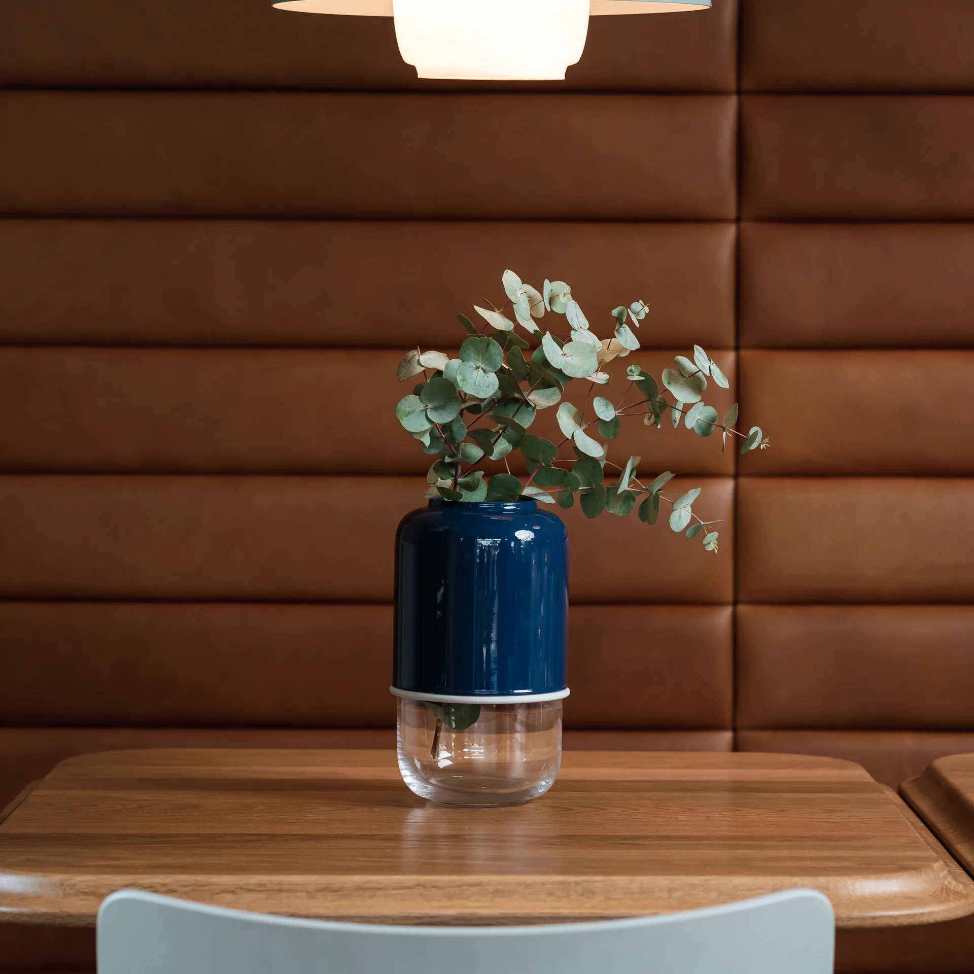 Capsule verstellbare Vase 18-28cm, Marinblau-klar Muurla