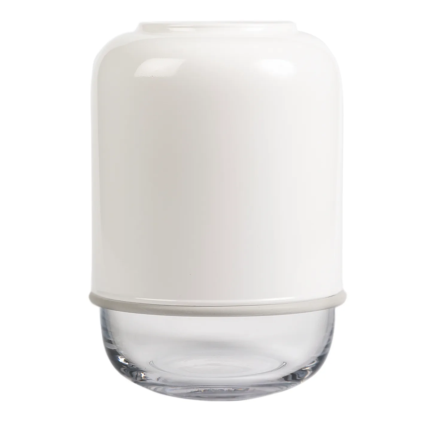 Capsule verstellbare Vase 18-28cm, Weiß-klar Muurla