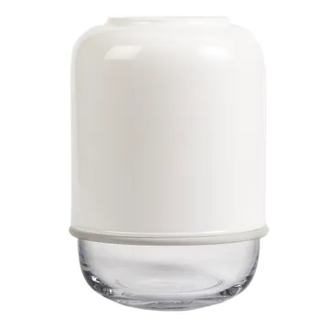 Capsule verstellbare Vase 18-28cm - Weiß-klar - Muurla