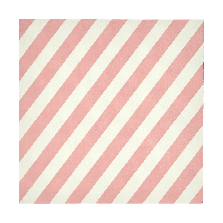 Check & Stripes Papierserviette 25x25 cm 20-Pack - Beige - Muurla