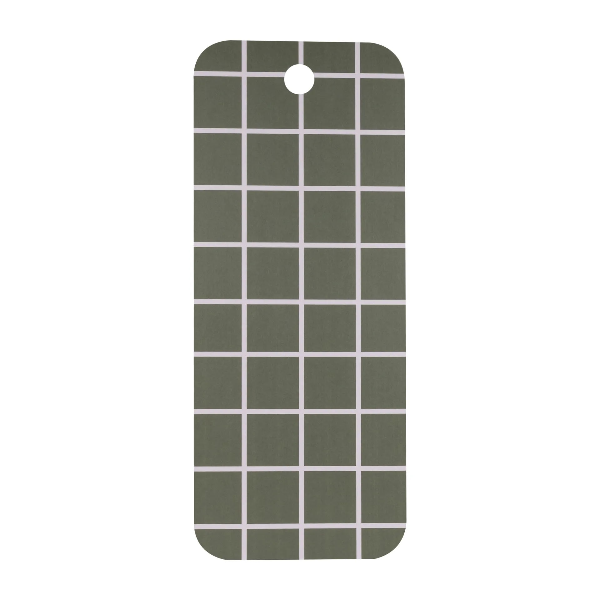 Checks & Stripes Tablett 18 x 44cm, Green-beige Muurla