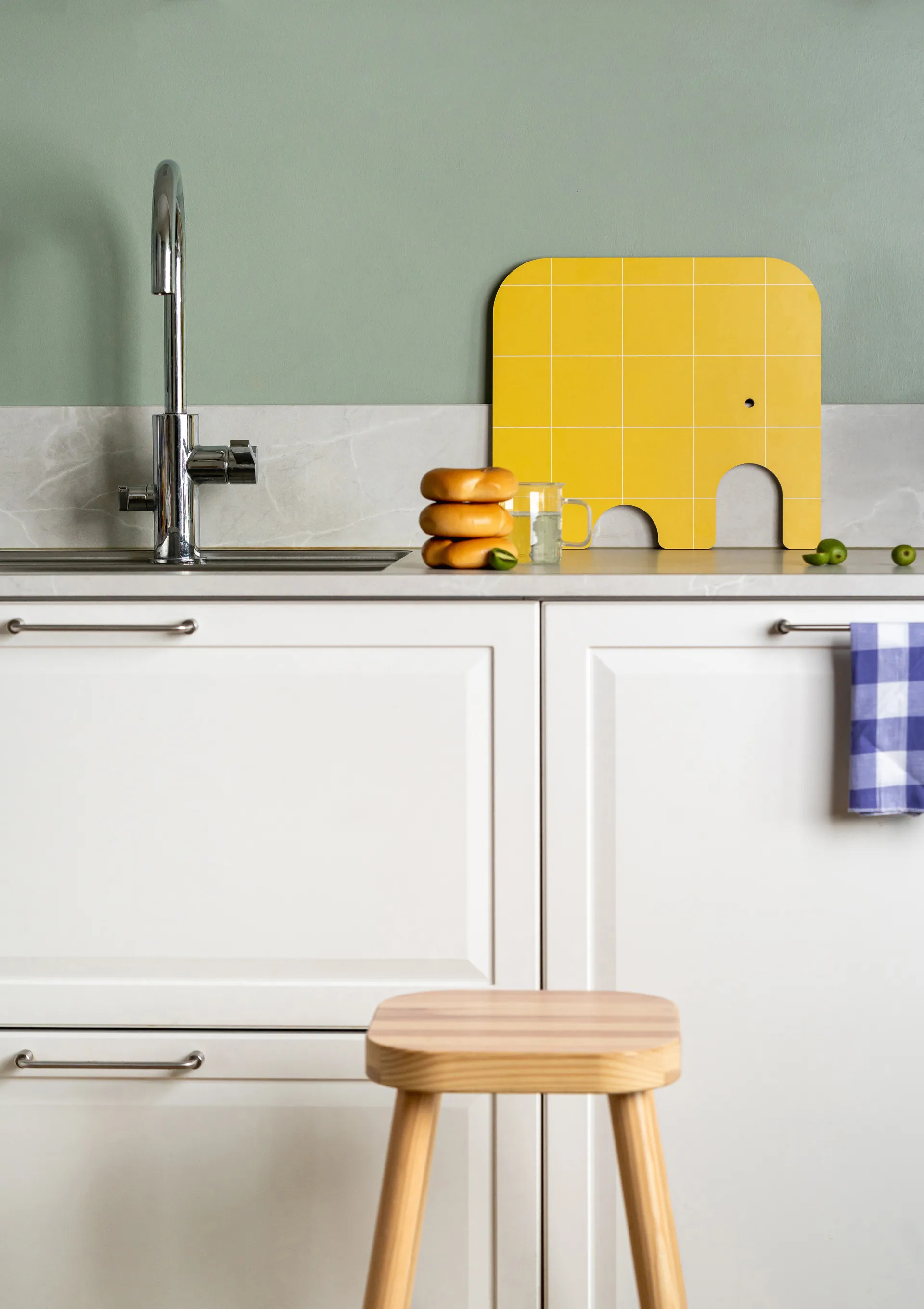 Elephant Chop & Serve Schneidebrett L, Yellow Muurla