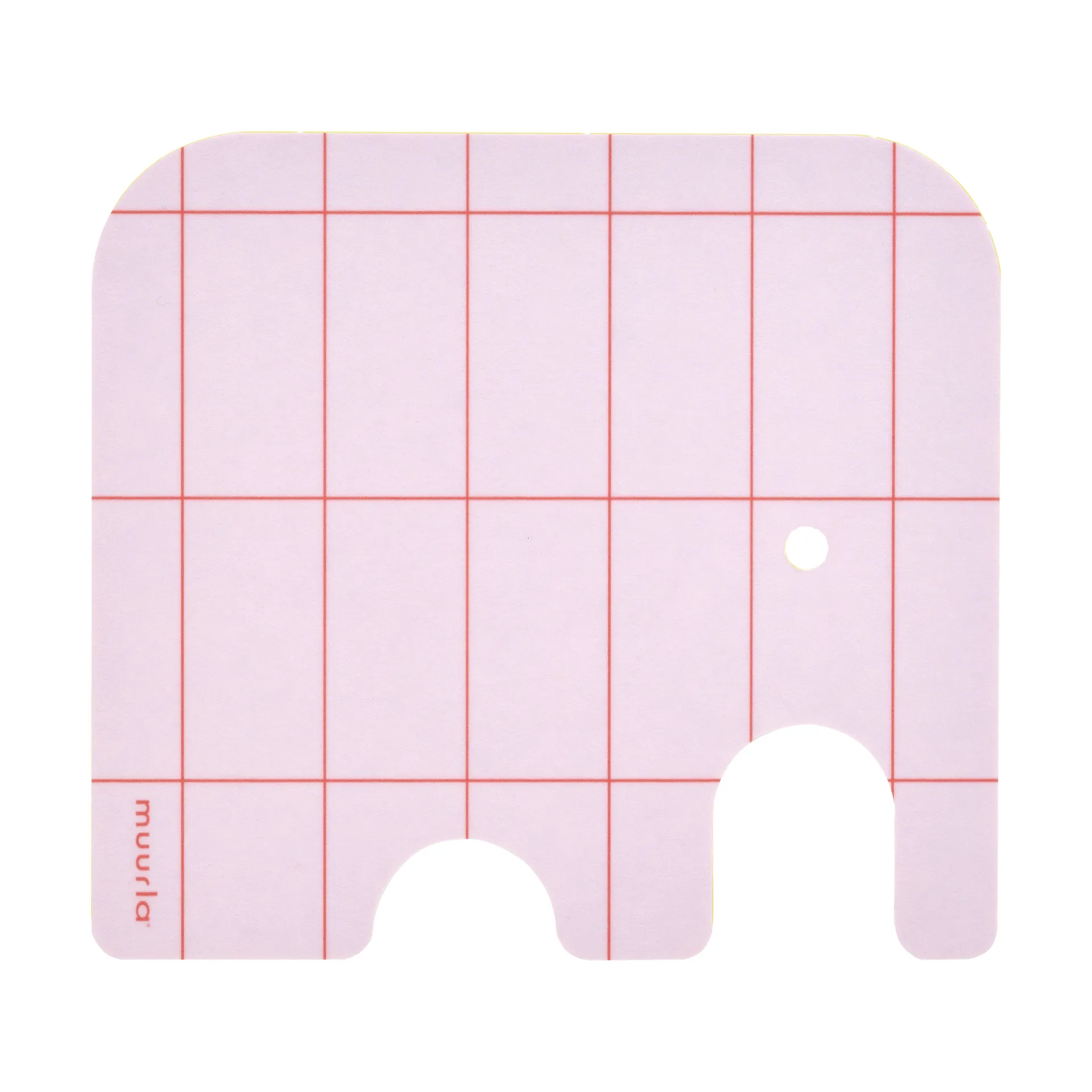 Elephant Glasuntersetzer 11x10 cm, Pink Muurla