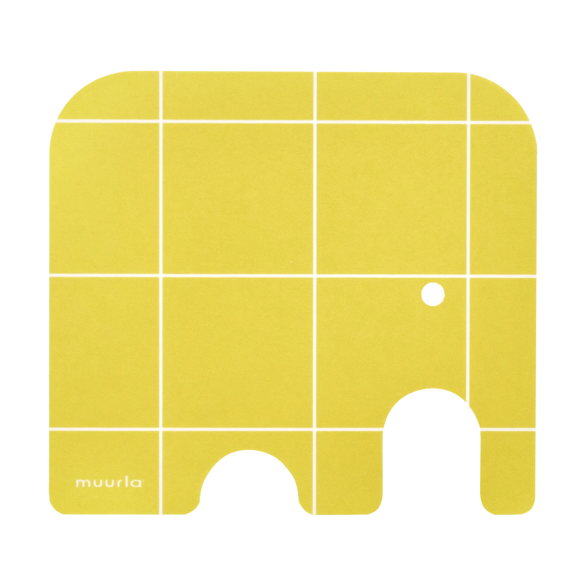 Elephant Glasuntersetzer 11x10 cm, Yellow Muurla