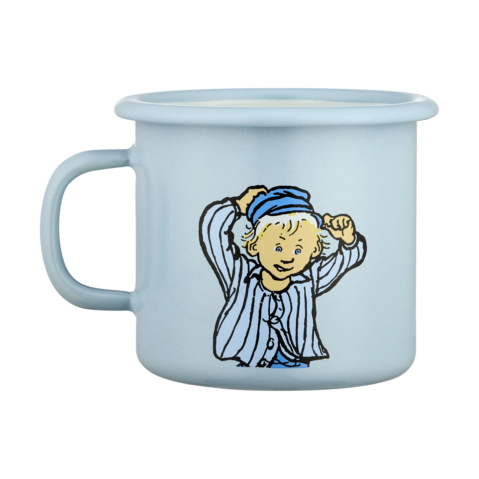 Emil blue Emaillierter Becher 2,5 dl, Emil Muurla