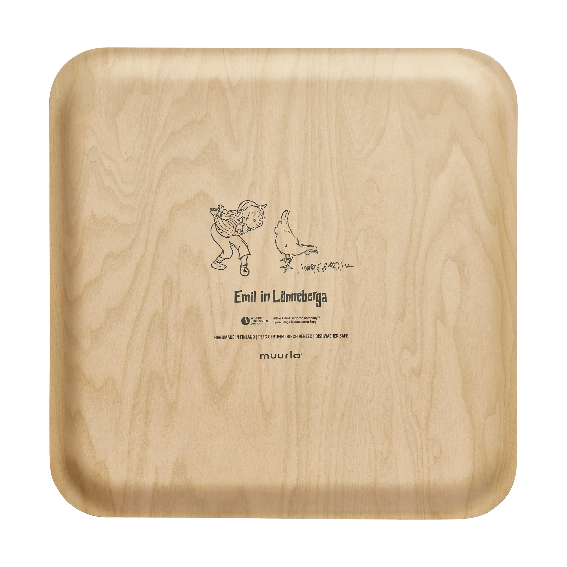 Emil Tablett 33x33 cm, Cluck Cluck Muurla