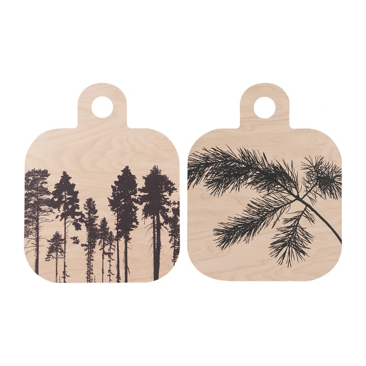 Forest Schneidebrett 25 x 32cm - Natur-schwarz - Muurla