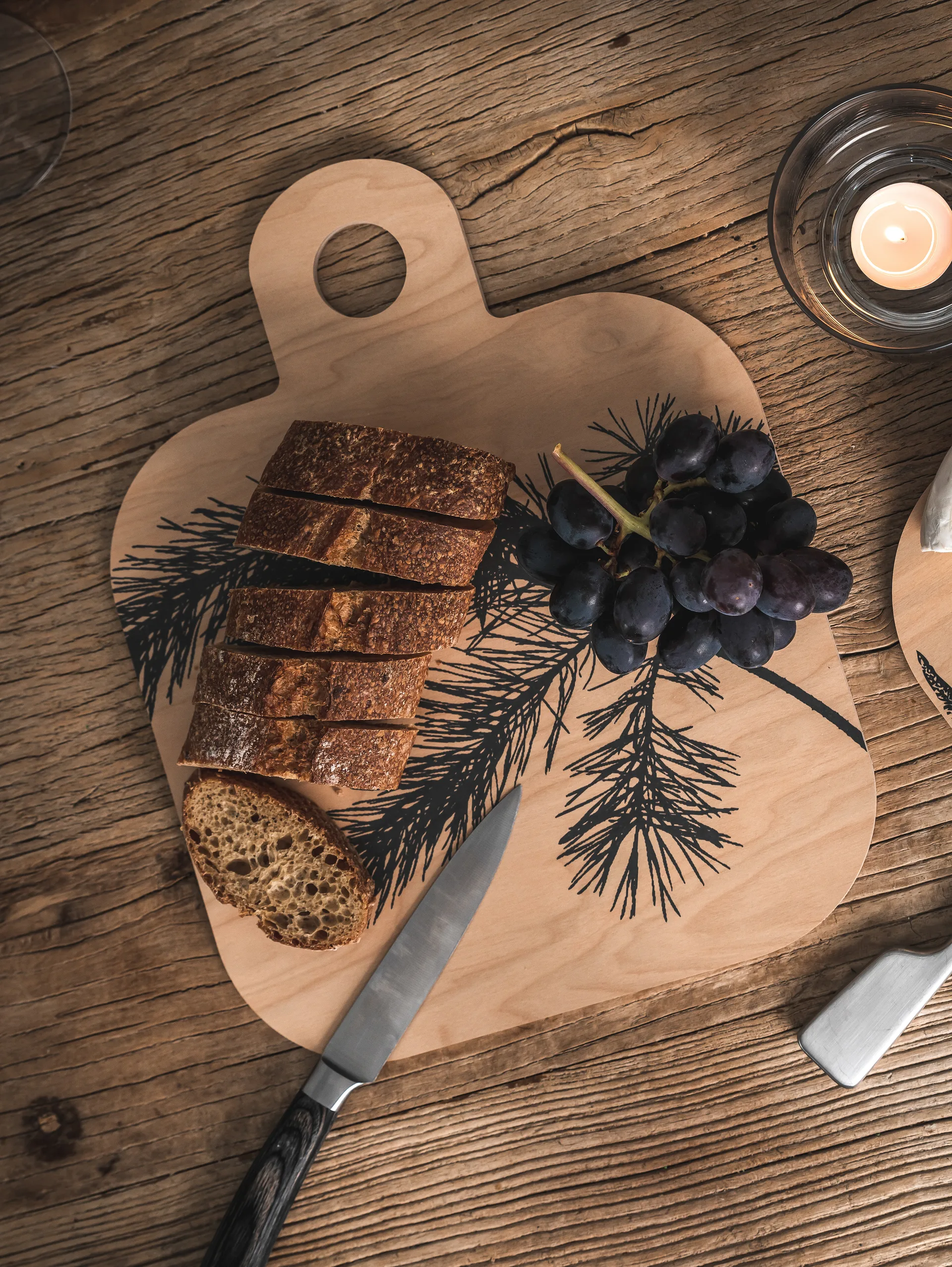 Forest Schneidebrett 25 x 32cm, Natur-schwarz Muurla