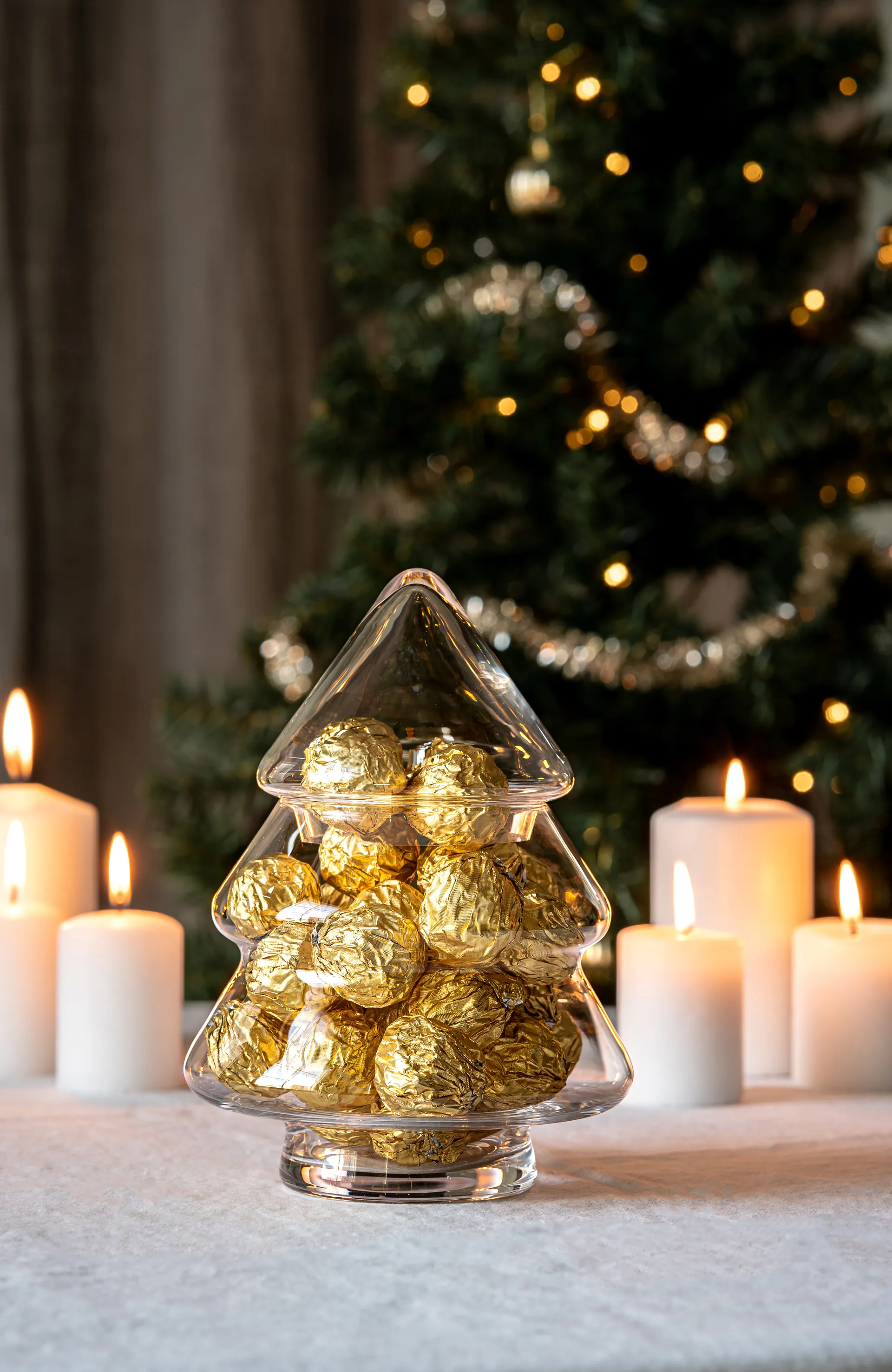 Glass tree Glasdose mit Deckel, 20 cm Muurla