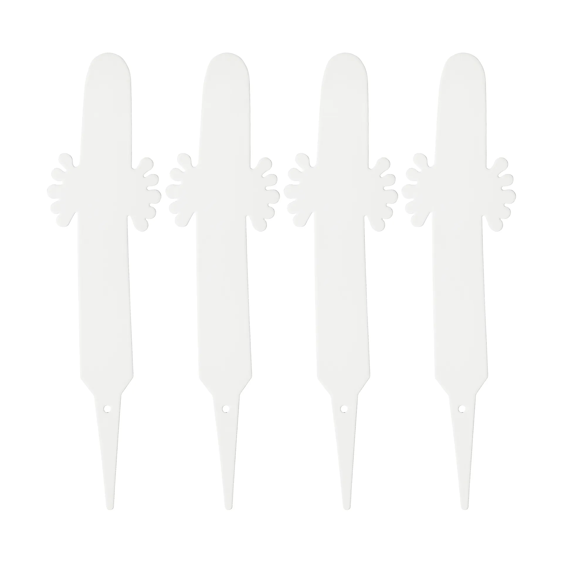 Hattifnatt Pflanzschild 4er-Pack, Weiß Muurla