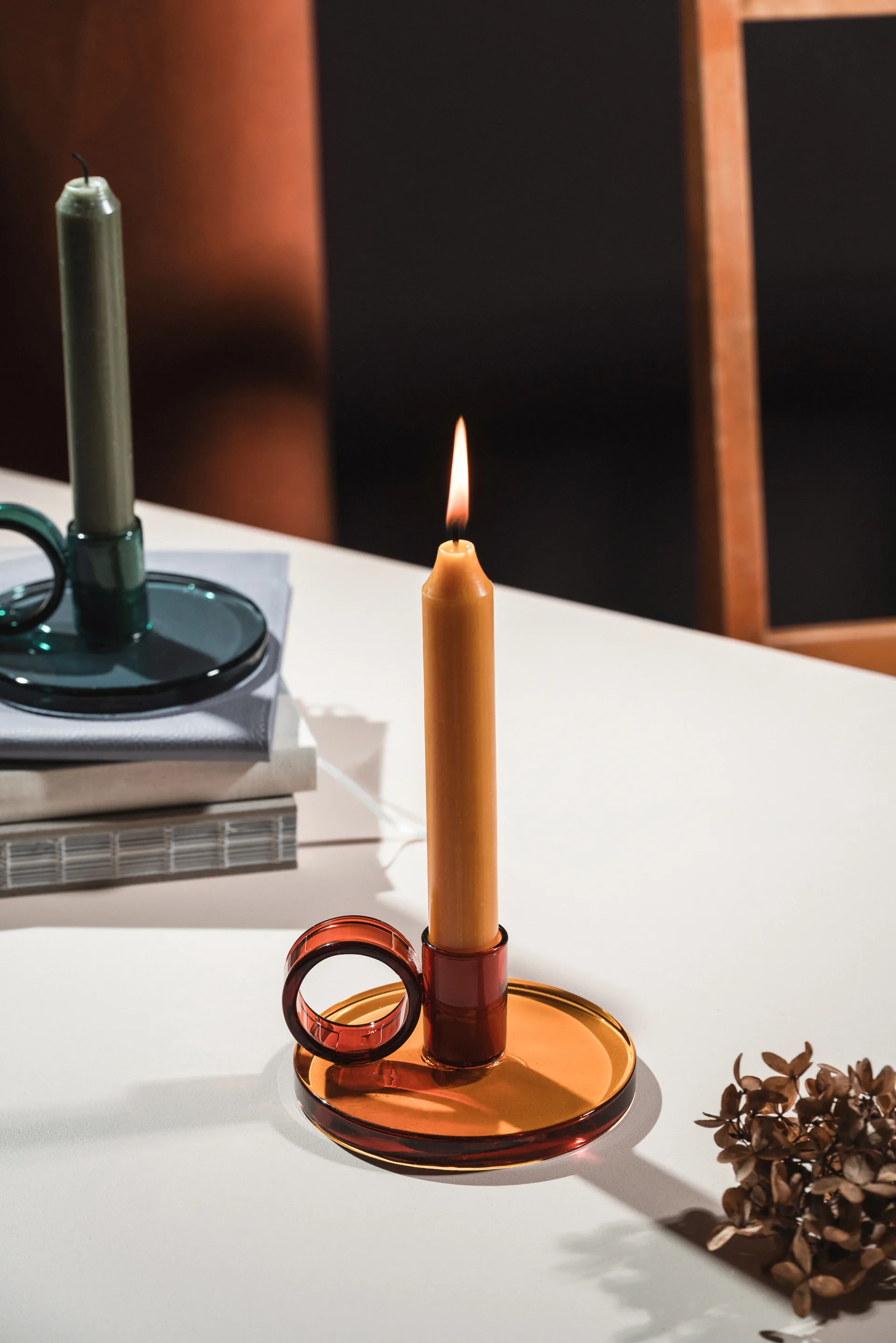 Loop Kerzenhalter Ø11 cm , Amber Muurla