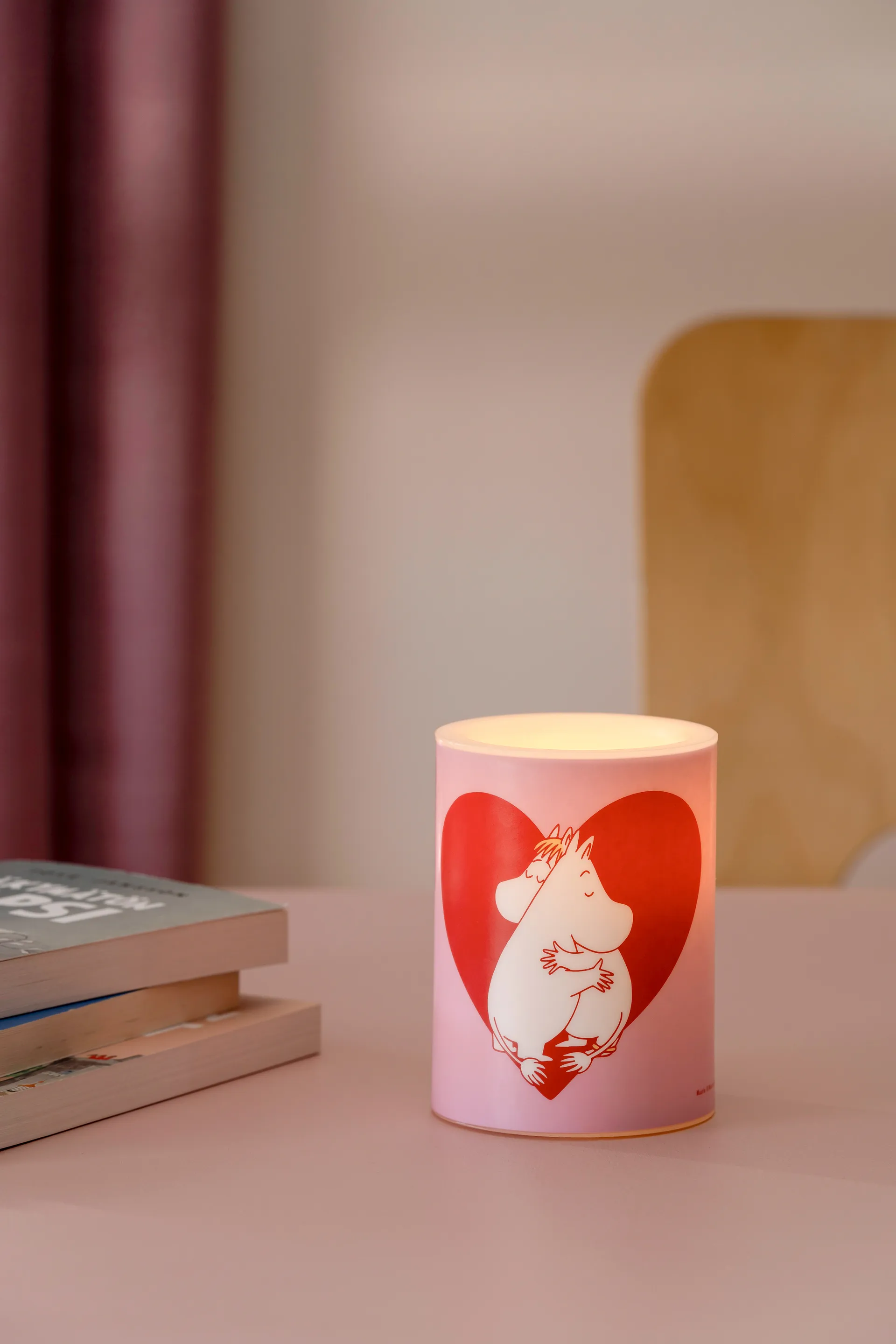 Moomin Blockkerze LED 10 cm, Heart Muurla