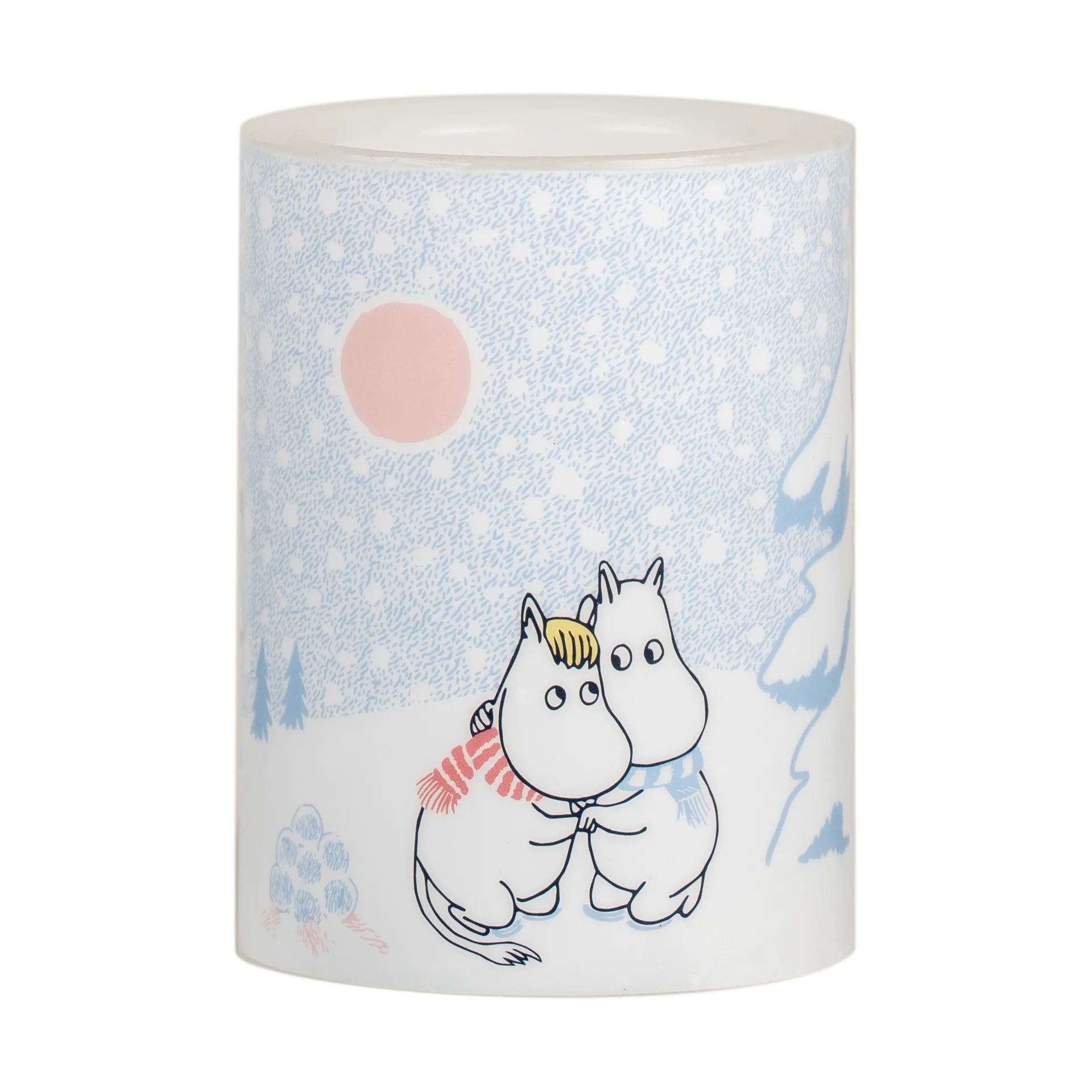 Moomin Blockkerze LED 10 cm, Let it snow Muurla