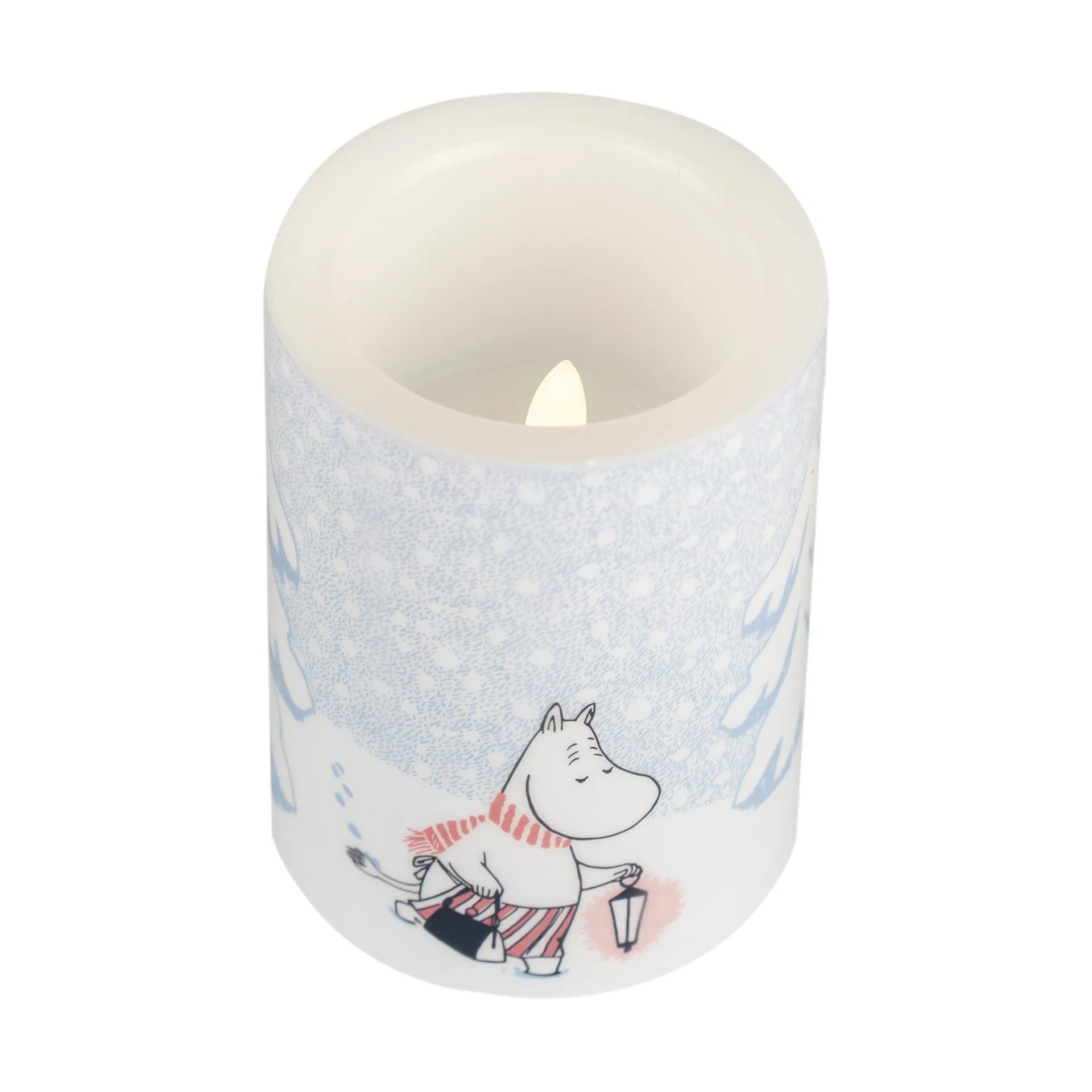 Moomin Blockkerze LED 10 cm, Let it snow Muurla
