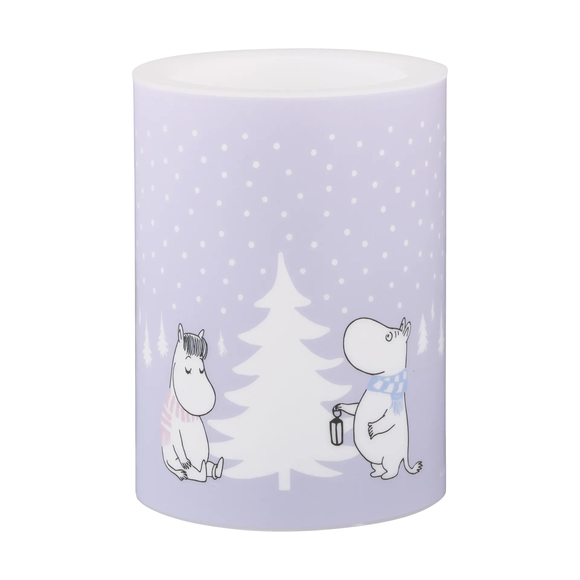 Moomin Blockkerze LED 10 cm, Snowfall Muurla
