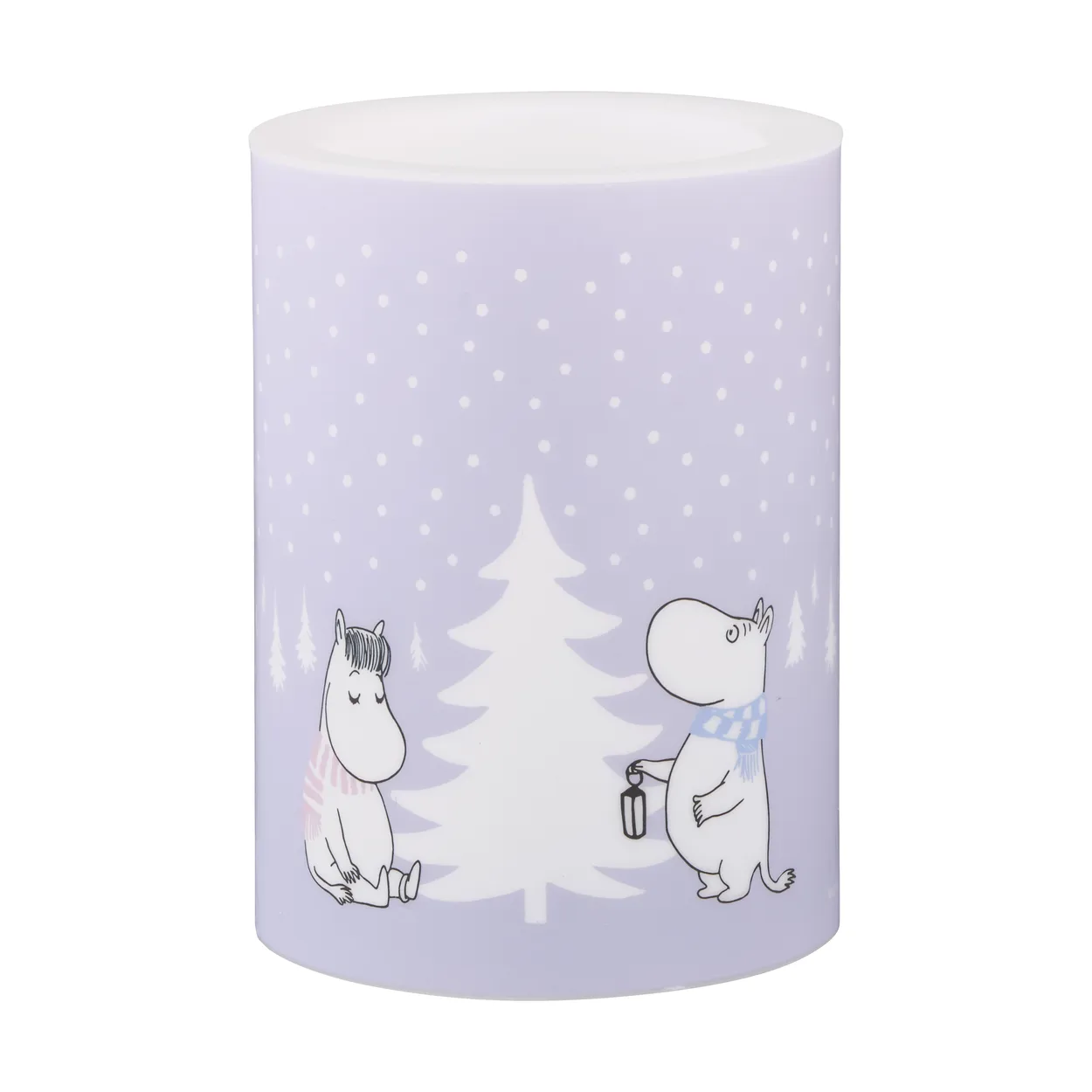 Muurla Moomin Blockkerze LED 10 cm Snowfall