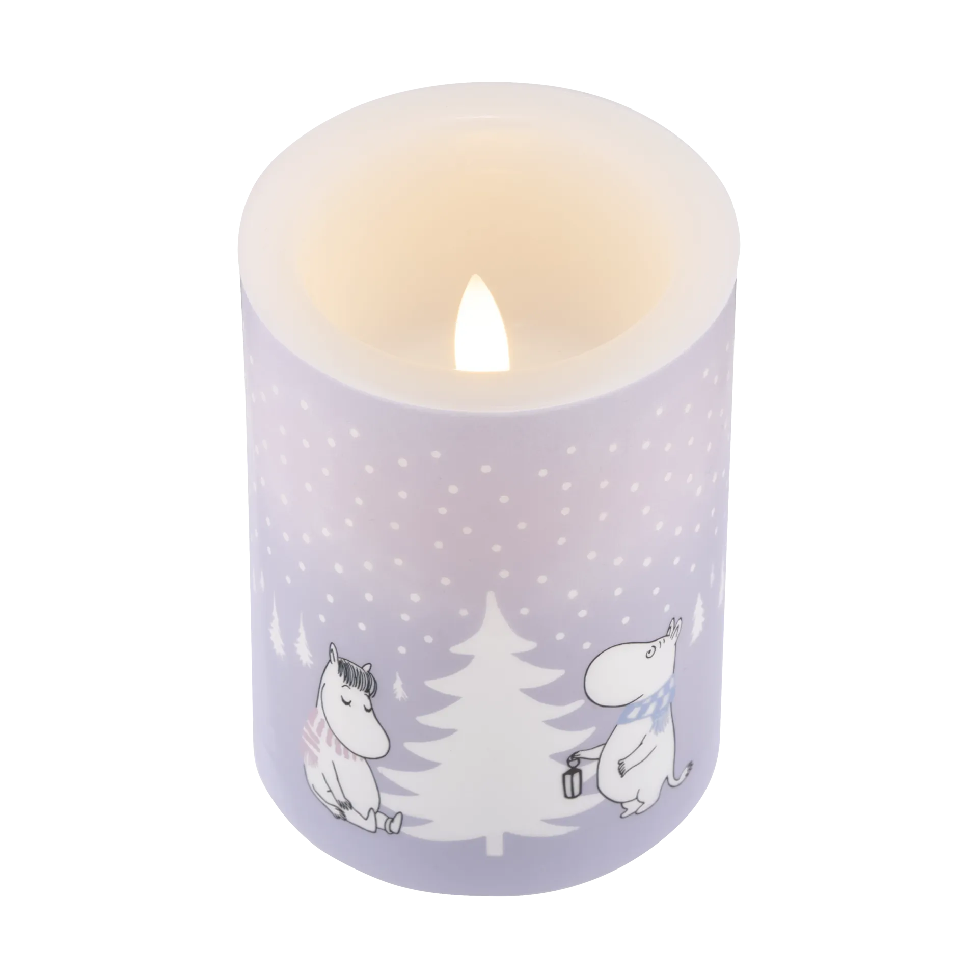 Moomin Blockkerze LED 10 cm, Snowfall Muurla