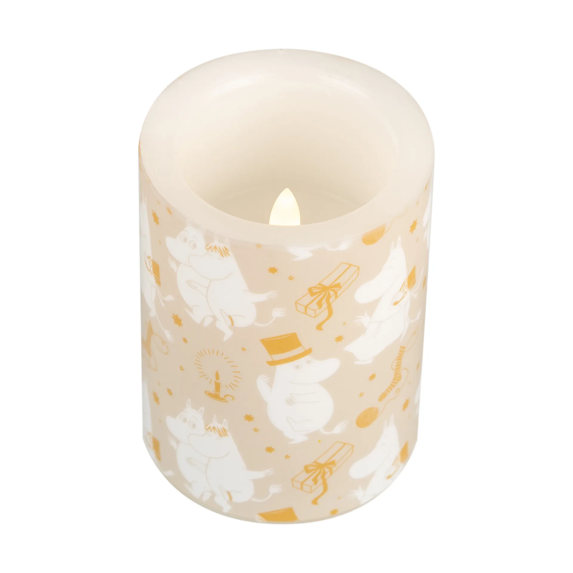 Moomin Blockkerze LED 10 cm, Sparkling stars Muurla