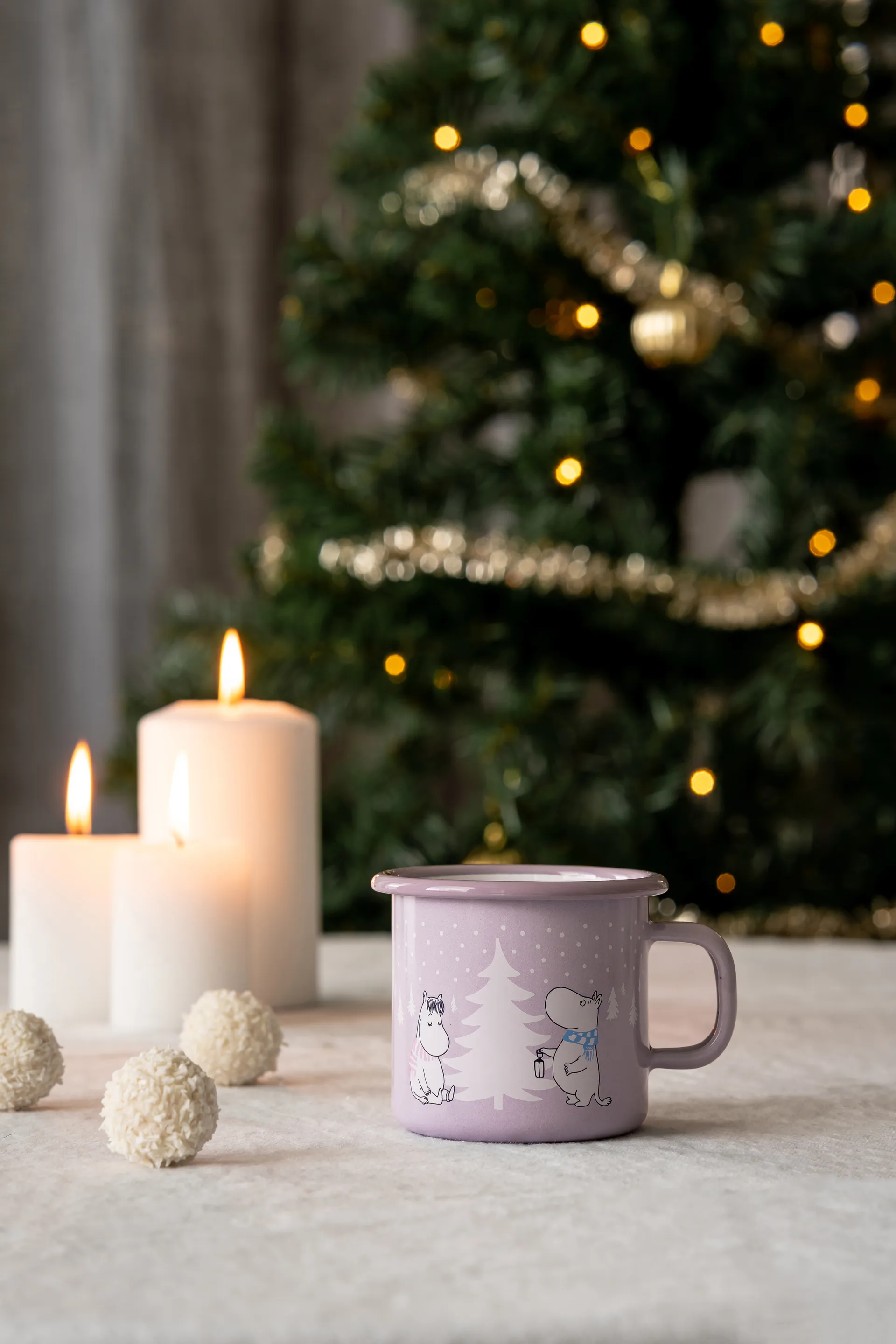 Moomin Emaille Tasse 25 cl, Snowfall Muurla