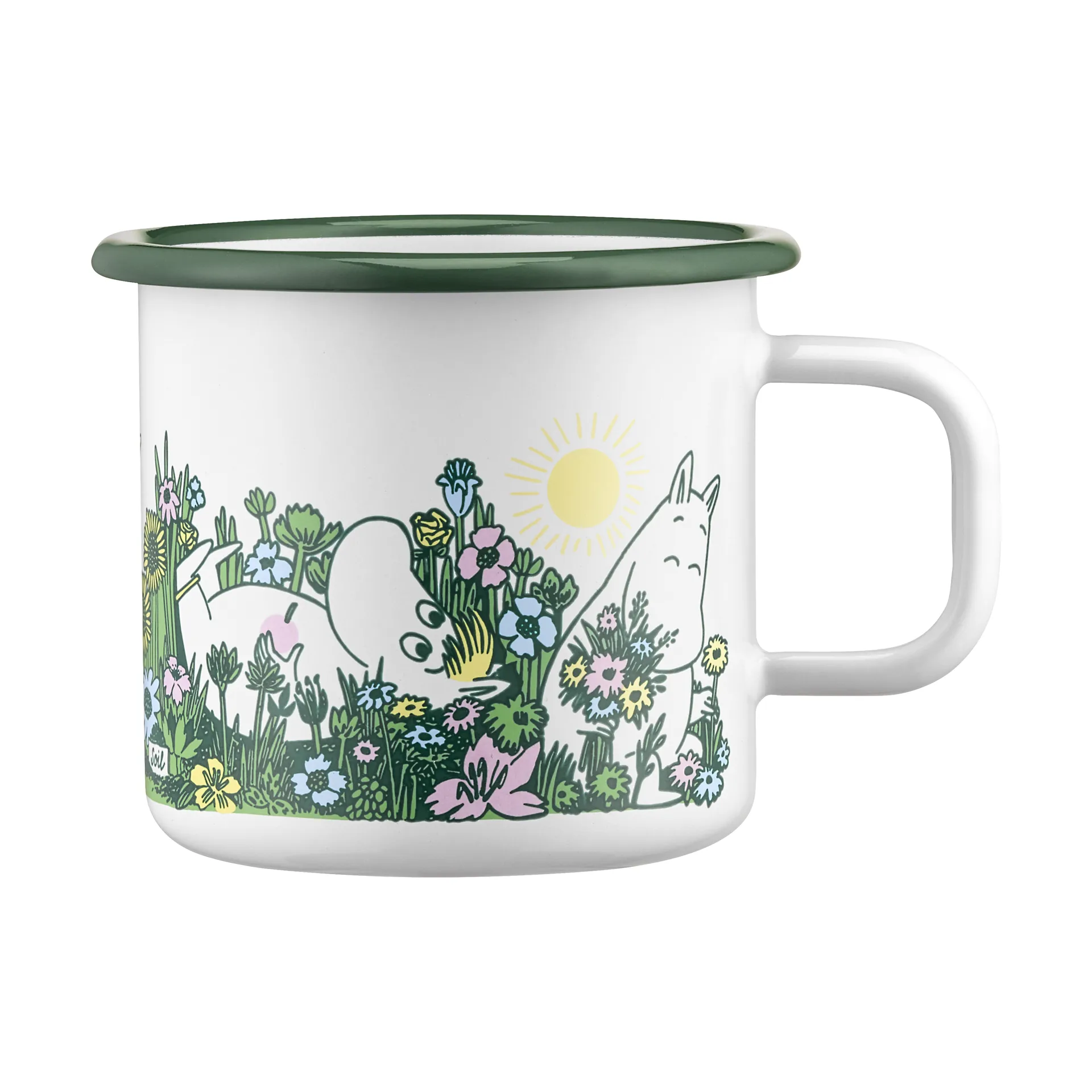 Moomin Emaille Tasse 37 cl, In the garden Muurla