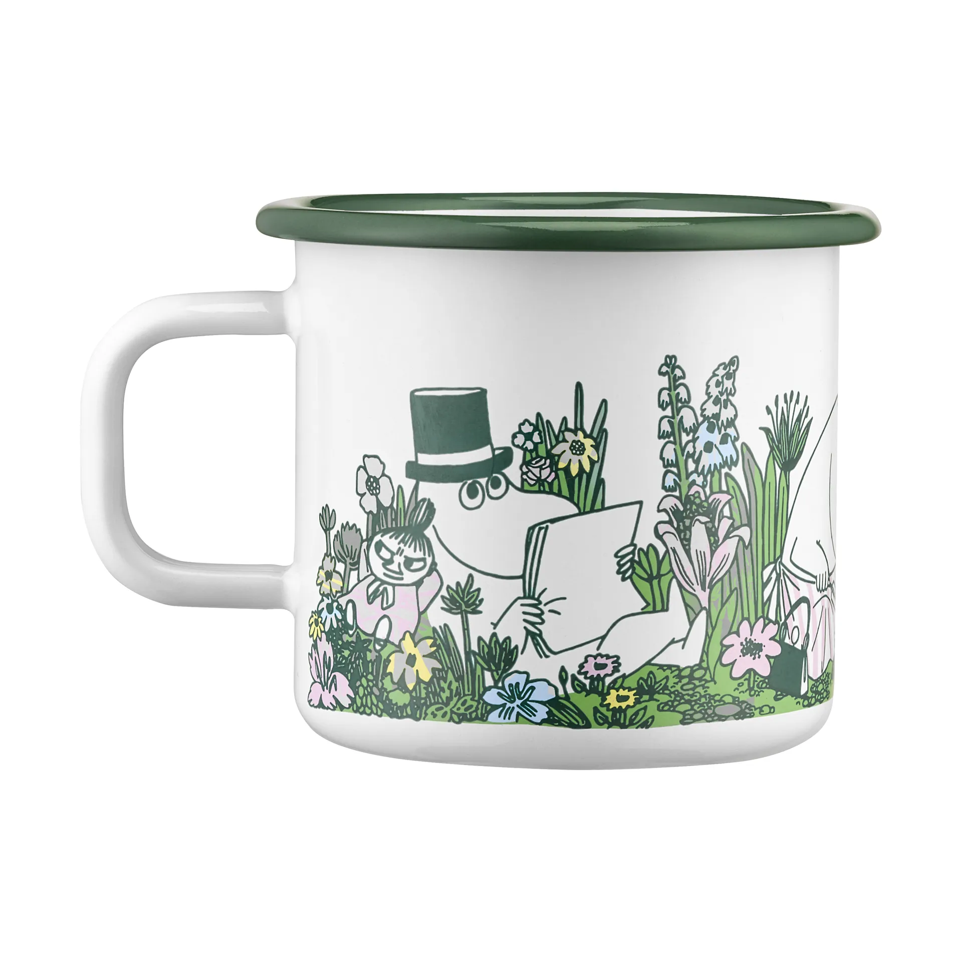 Moomin Emaille Tasse 37 cl, In the garden Muurla