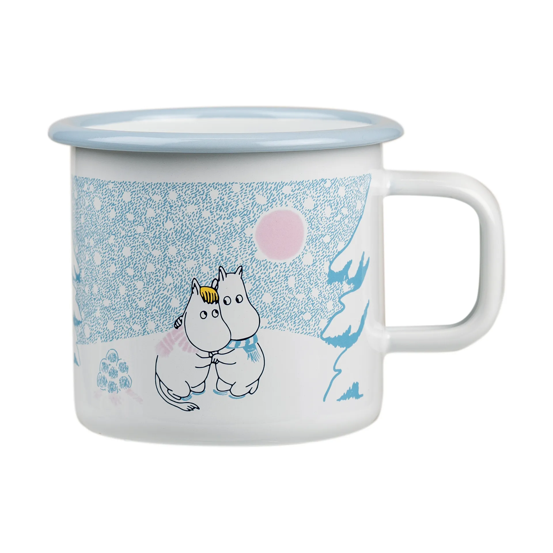 Moomin Emaille Tasse 37 cl, Let it snow Muurla