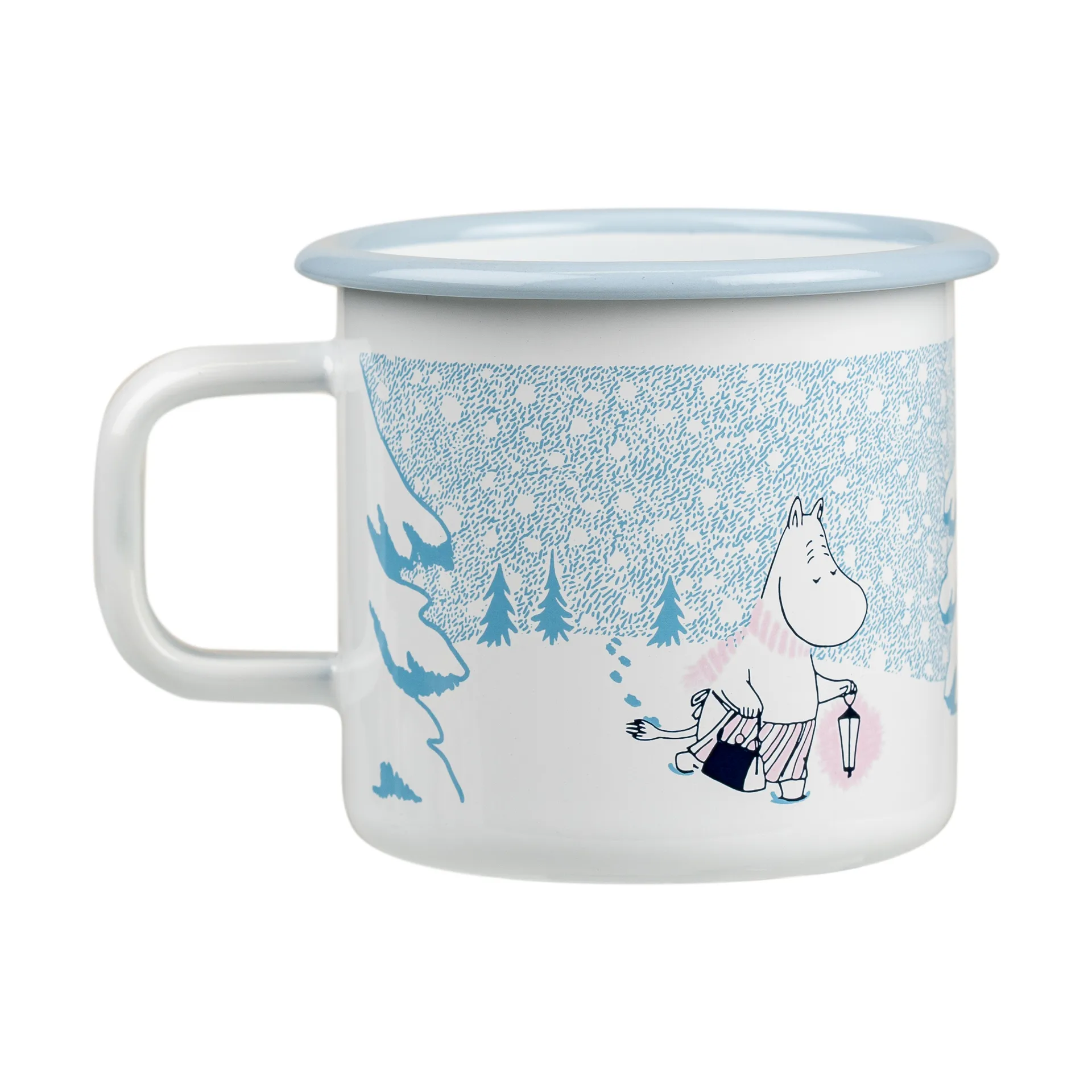 Moomin Emaille Tasse 37 cl, Let it snow Muurla