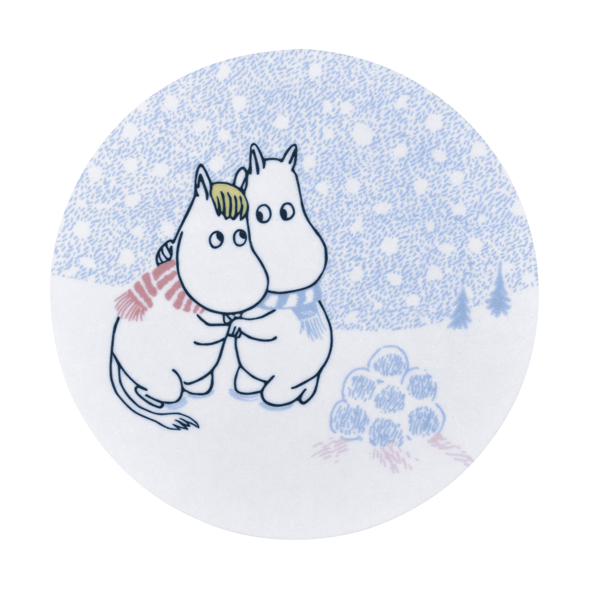 Muurla Moomin Glasuntersetzer Ø10 cm Let it snow