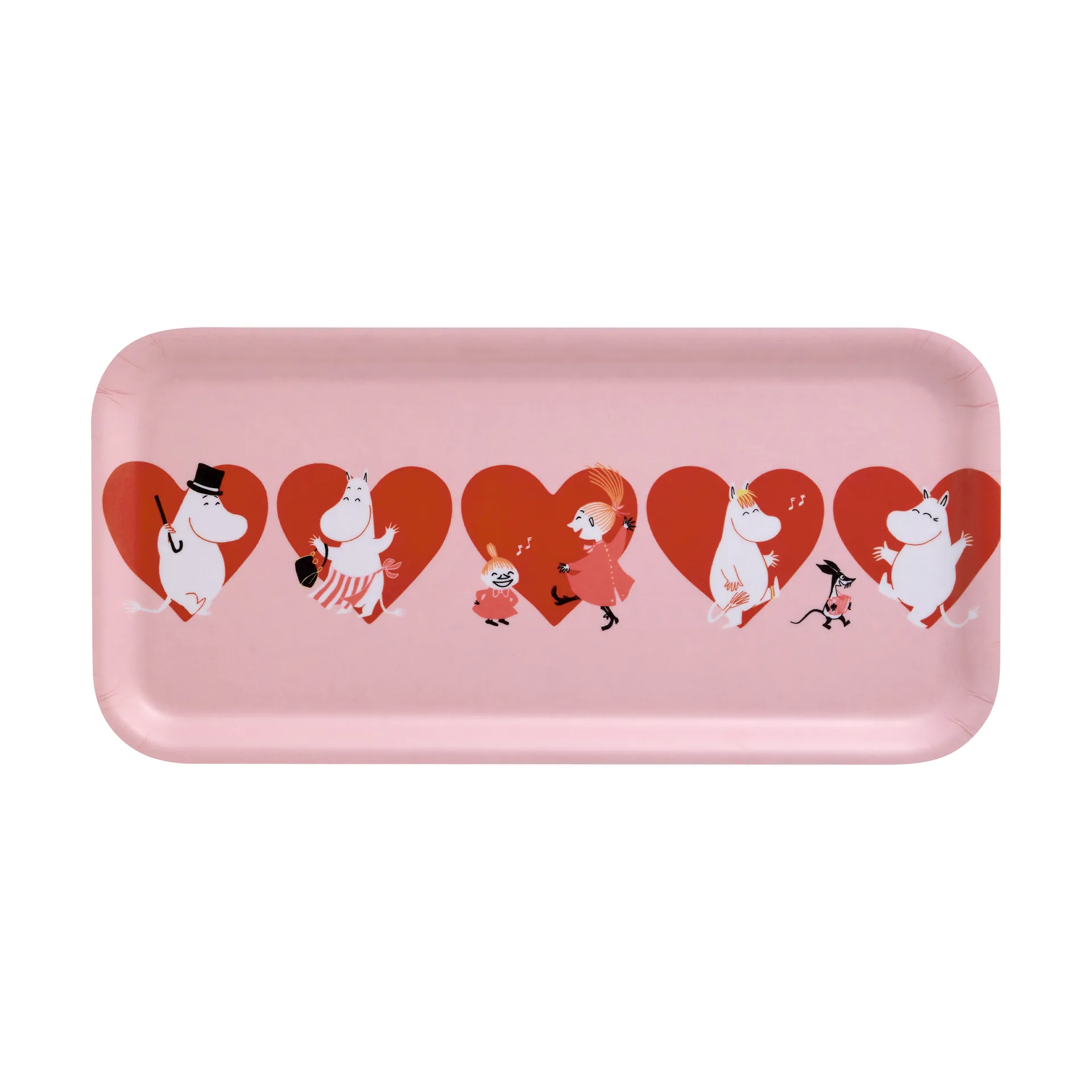 Moomin Tablett 13x27 cm, Heart Muurla