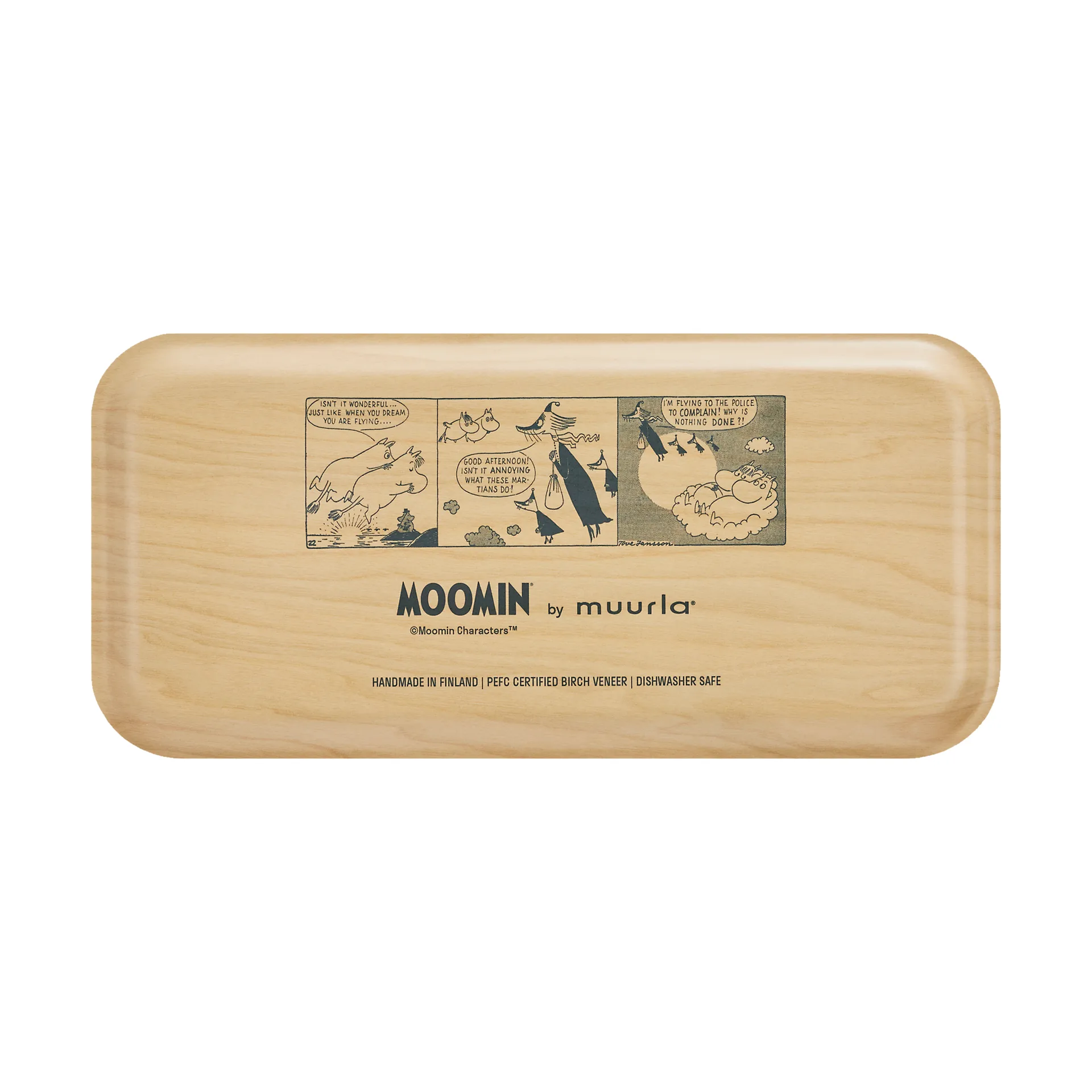 Moomin Tablett 13x27 cm, In the clouds Muurla