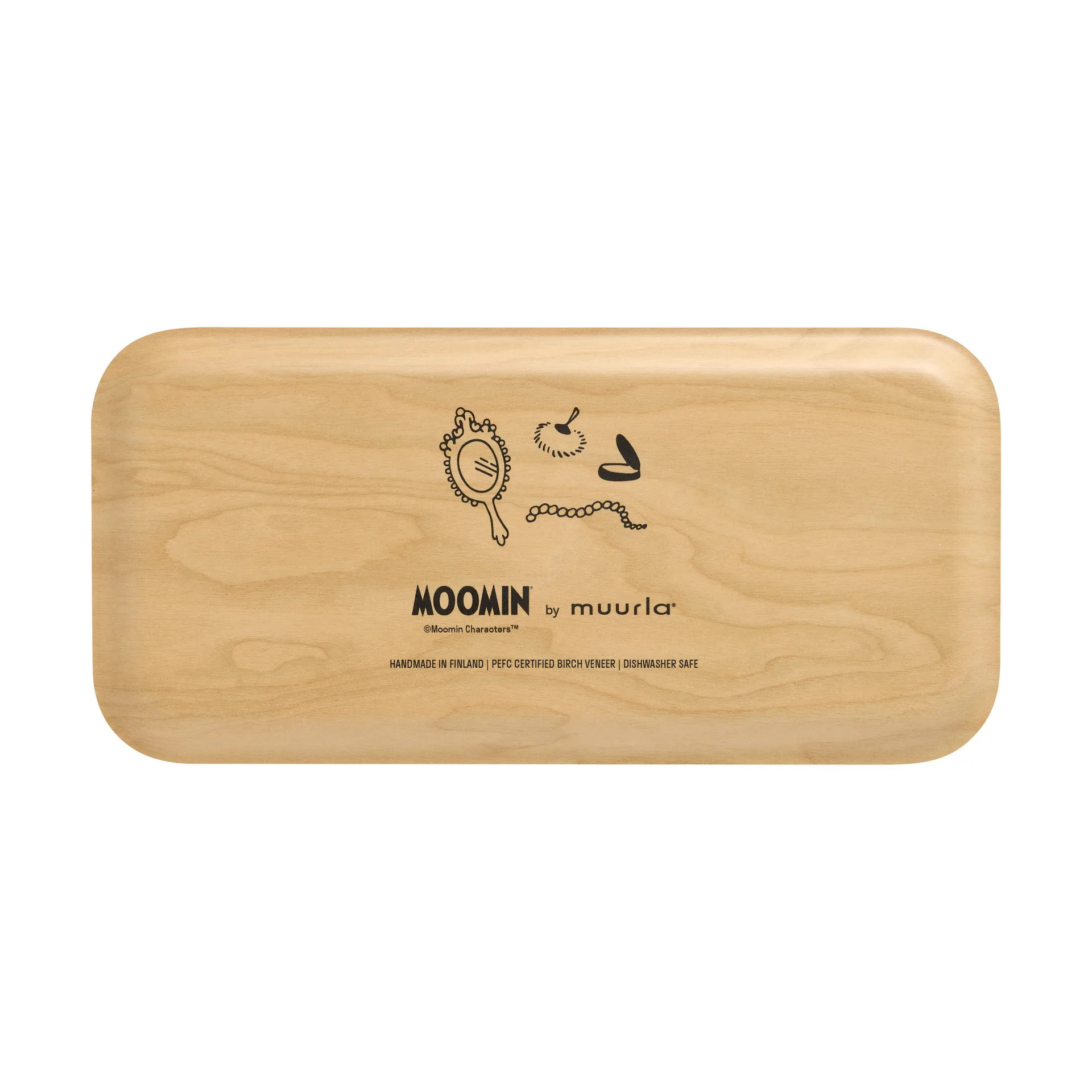 Moomin Tablett 13x27 cm, Retro Snorkmaiden Muurla