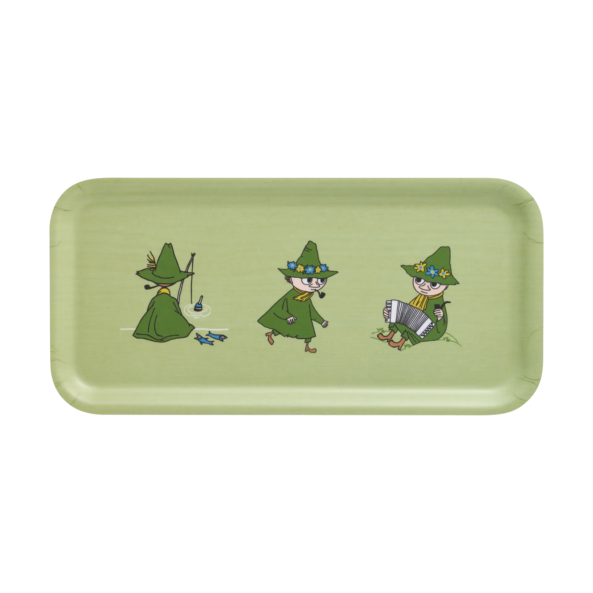 Moomin Tablett 13x27 cm, Retro Snufkin Muurla