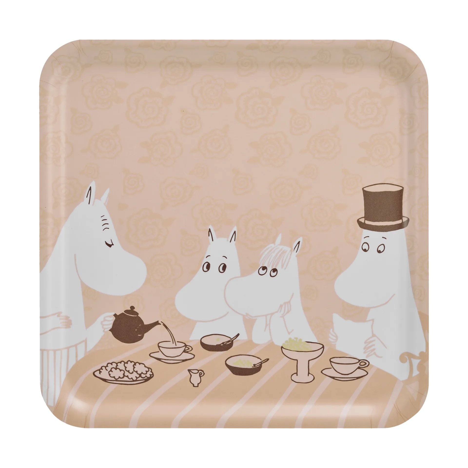 Moomin Tablett 33x33 cm, Coffee time Muurla