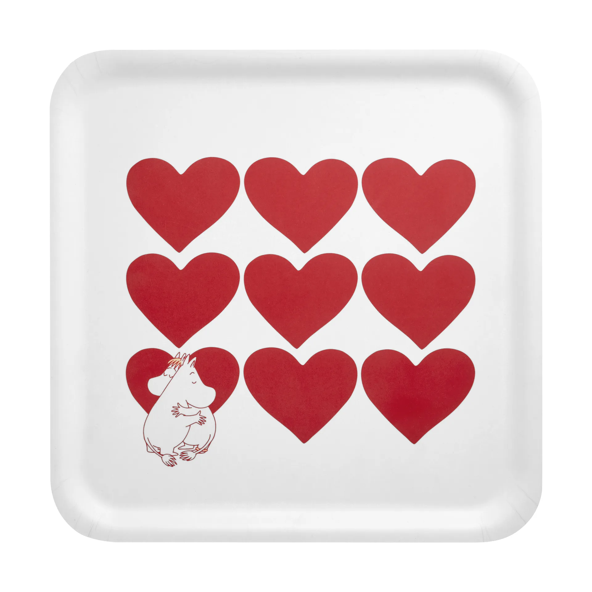 Moomin Tablett 33x33 cm, Heart Muurla