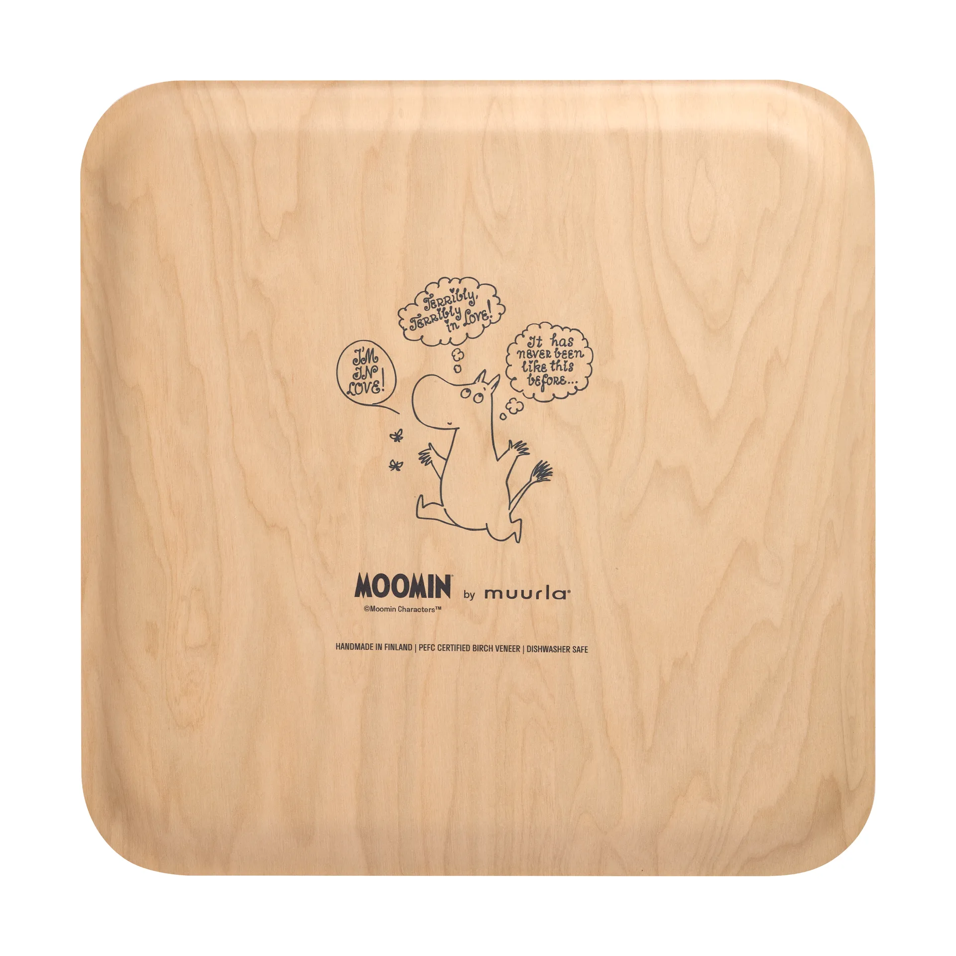 Moomin Tablett 33x33 cm, Heart Muurla