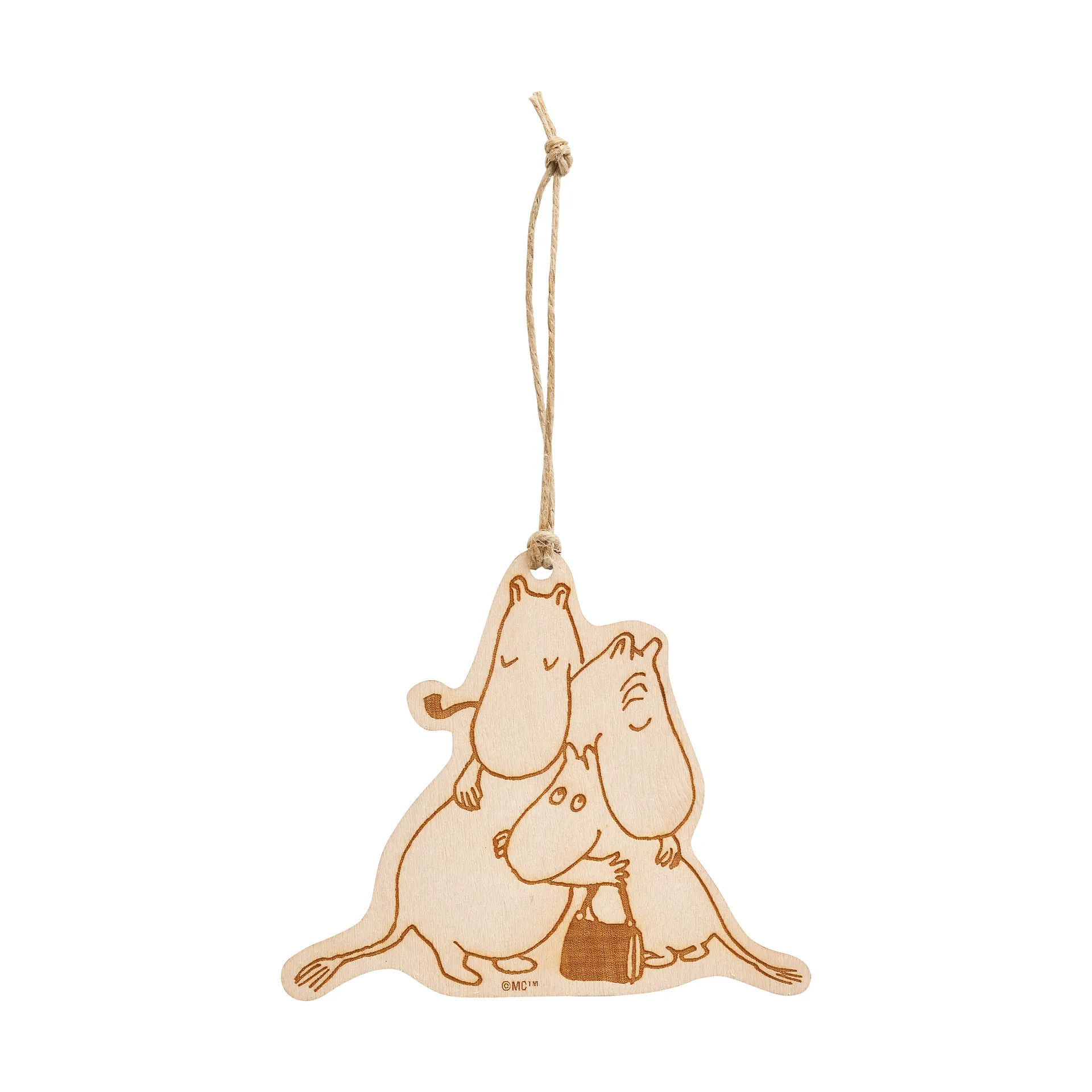 Mumin 80 Dekorationsanhänger, Beige Muurla