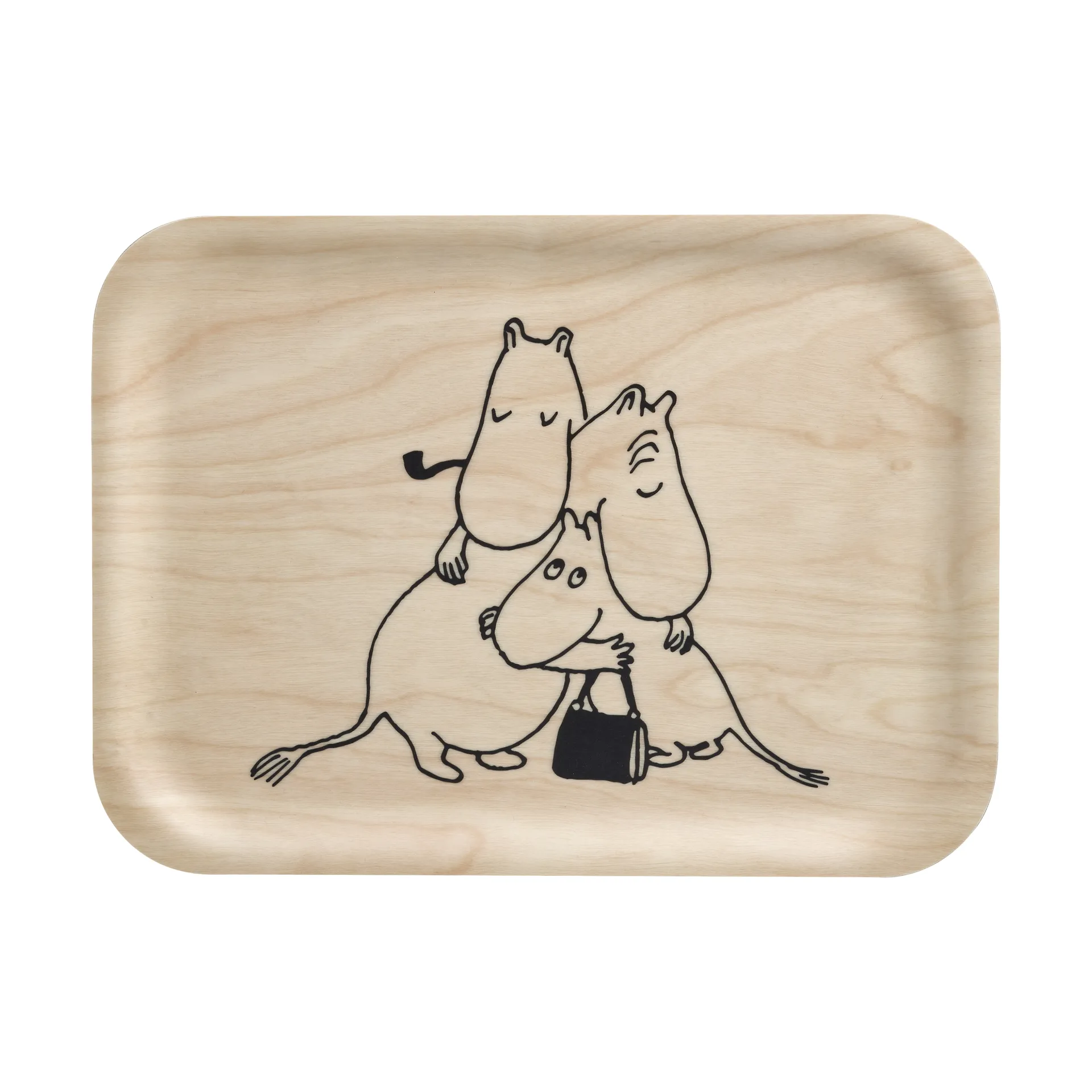 Mumin 80 Tablett 20x27 cm, Birke Muurla
