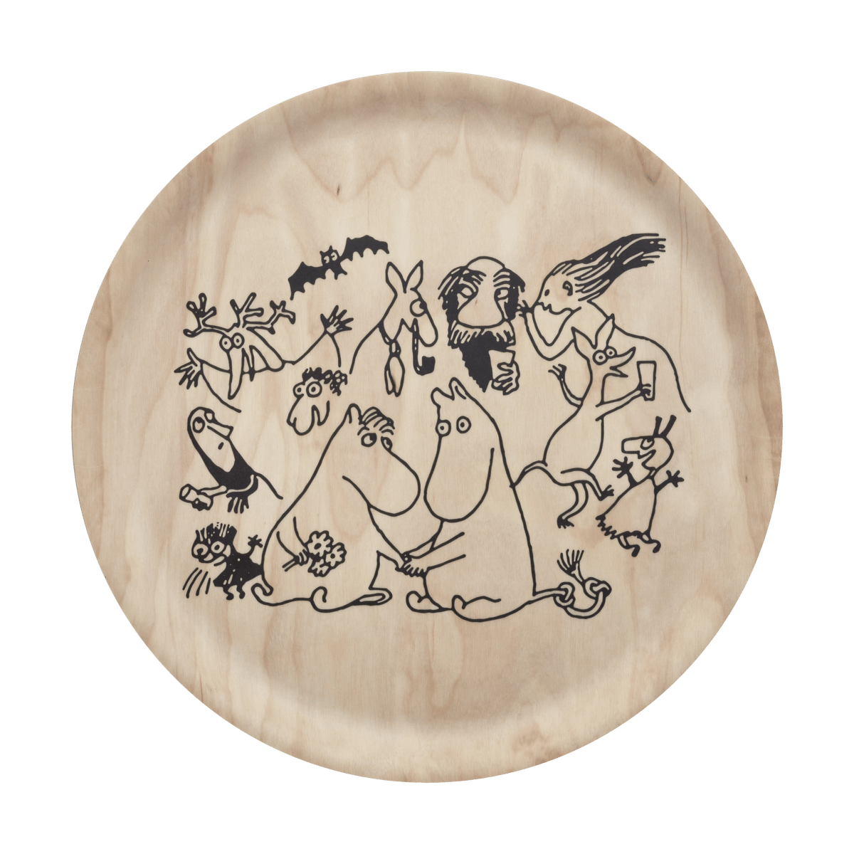 Muurla Mumin 80 Tablett Ø35 cm Birke
