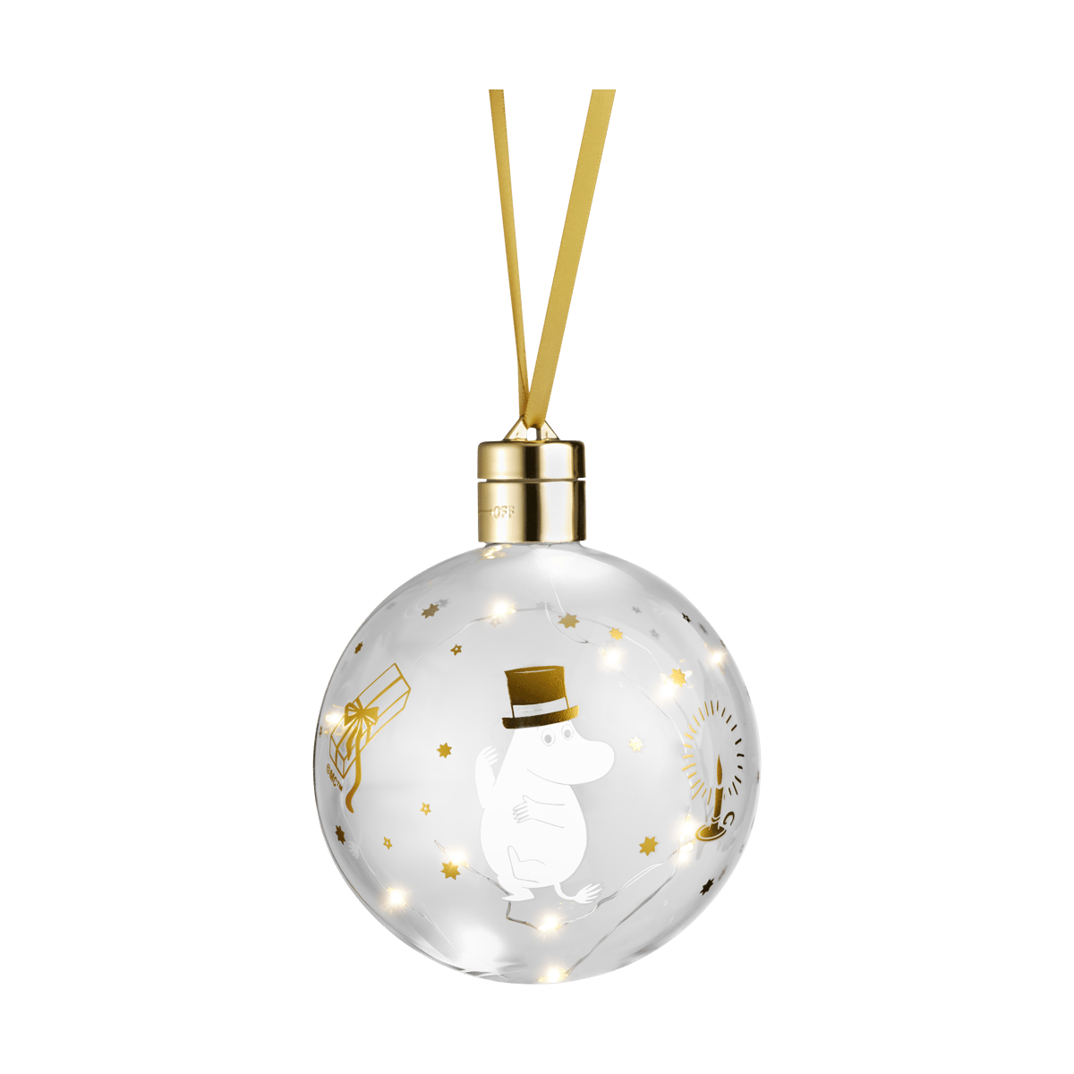 Muurla Mumin Dekorationskugel mit LED-Licht Sparkling Stars