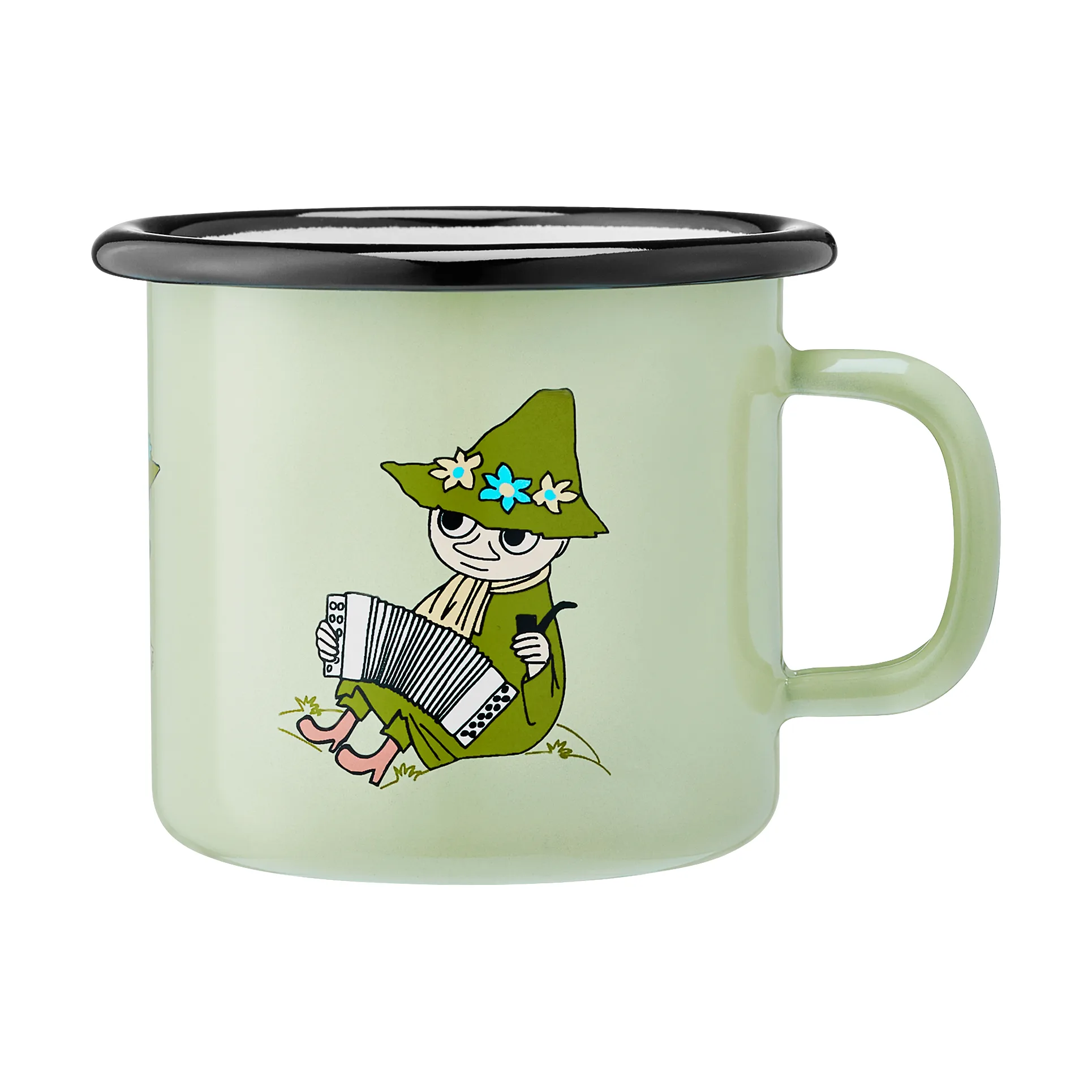 Muurla Mumin Retro Becher Aus Emaille – Hellblau, 250 Ml, Spülmaschinenfest, Für Kalte & Warme Getränke