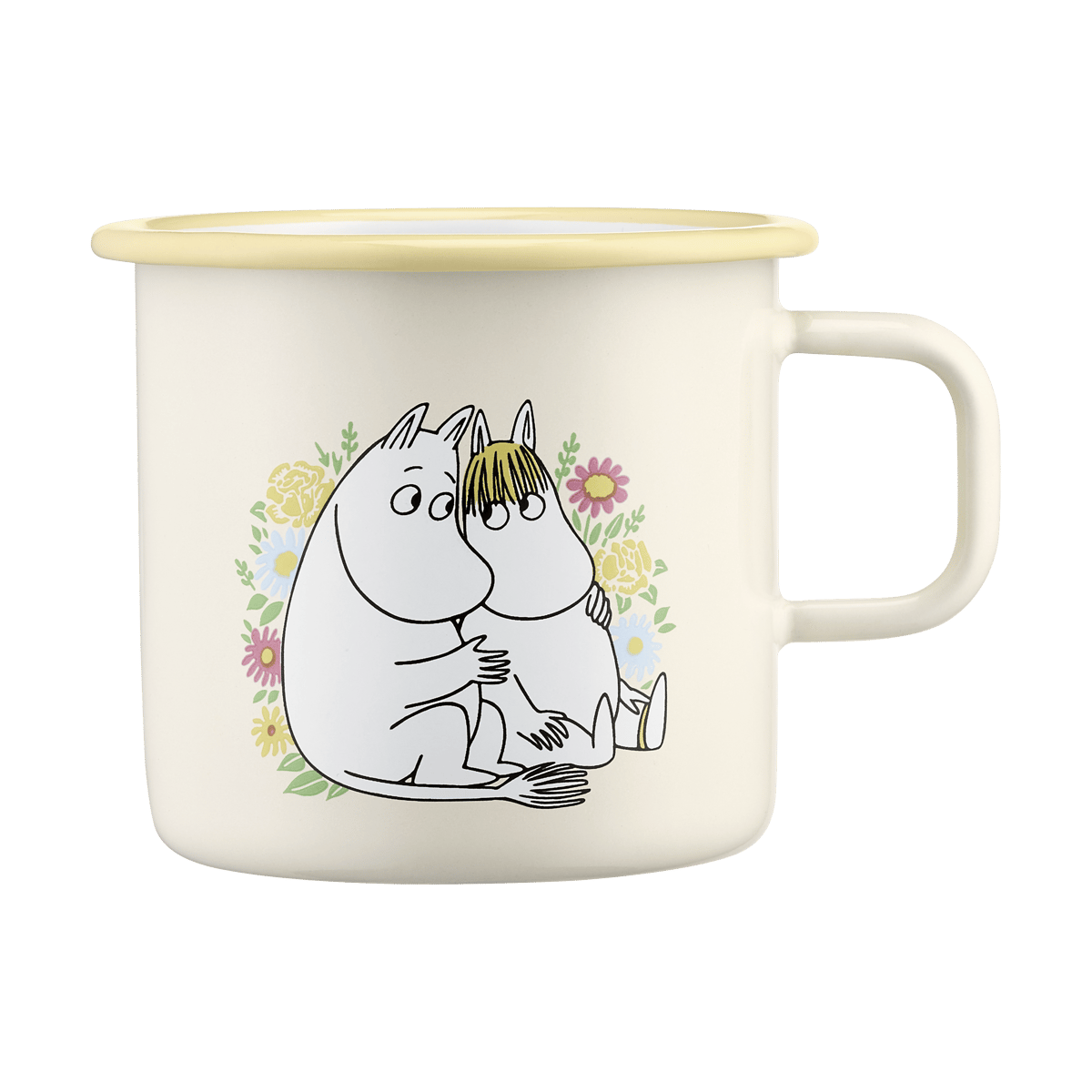 Muurla Mumin Emaillebecher 55 cl Flowers