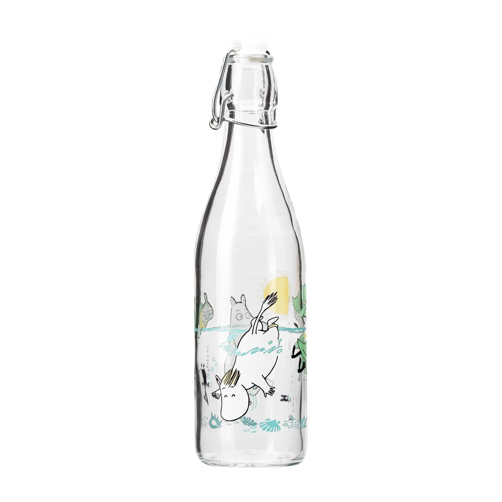 Mumin Glasflasche 0,5 l, Fun in the water Muurla