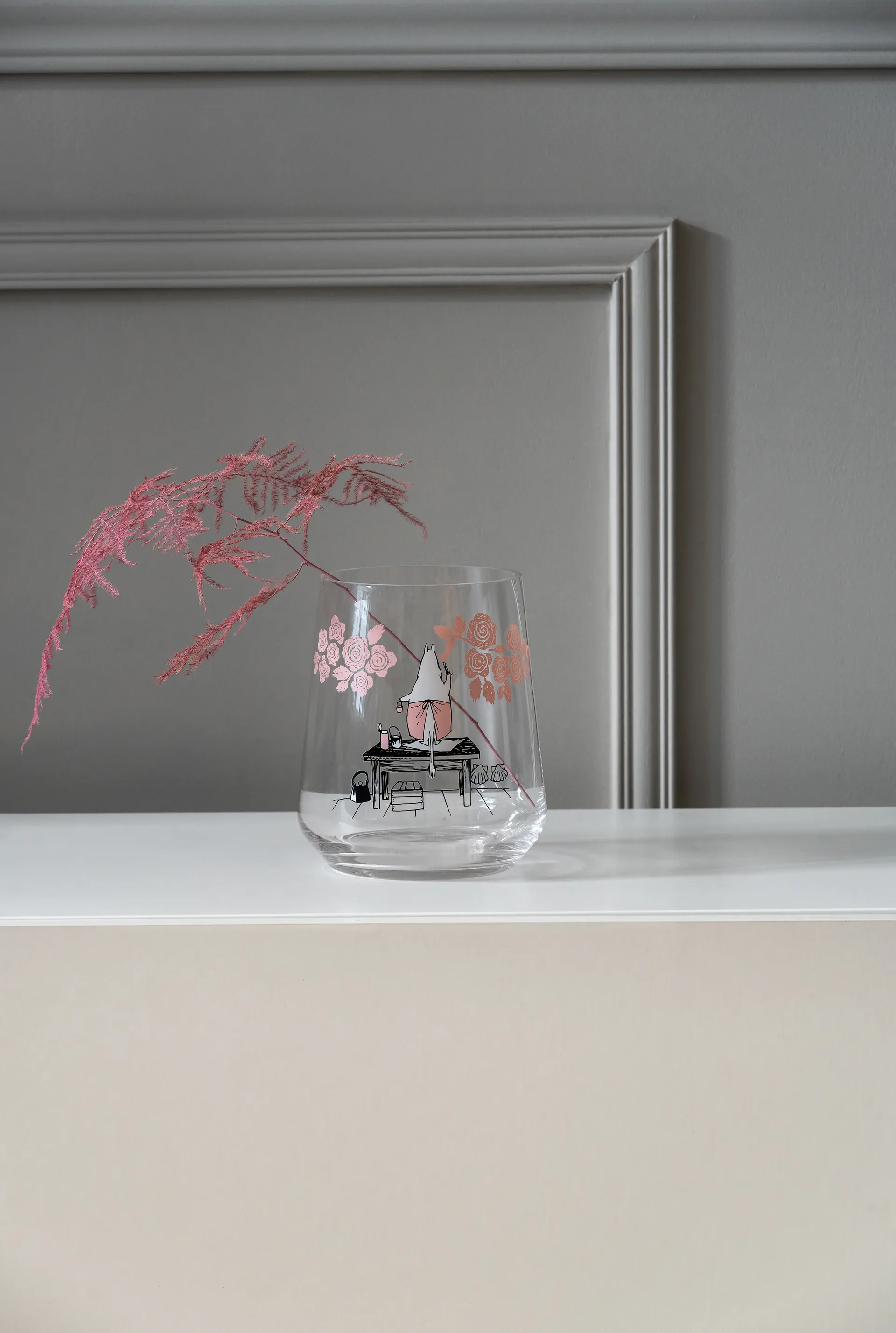 Mumin Originals Windlicht/Vase 17,5 cm, Roses Muurla