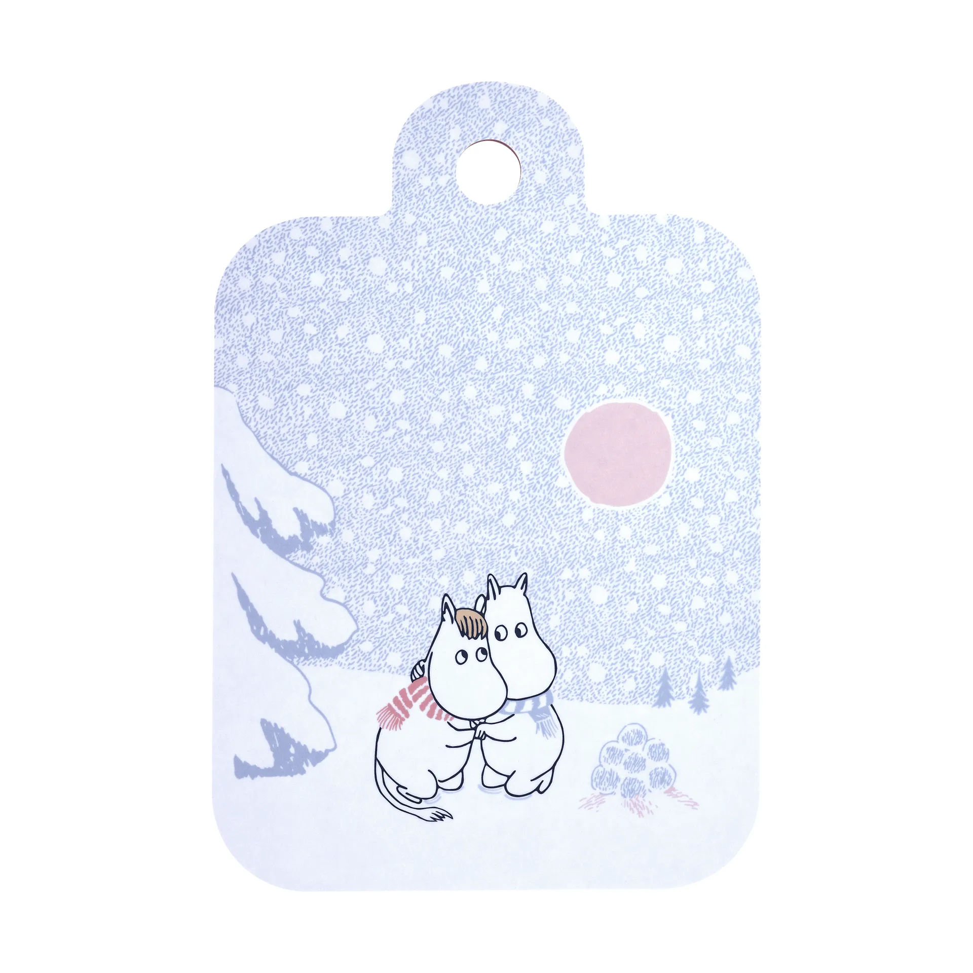 Mumin Schneidebrett 21x31 cm, Let it snow Muurla