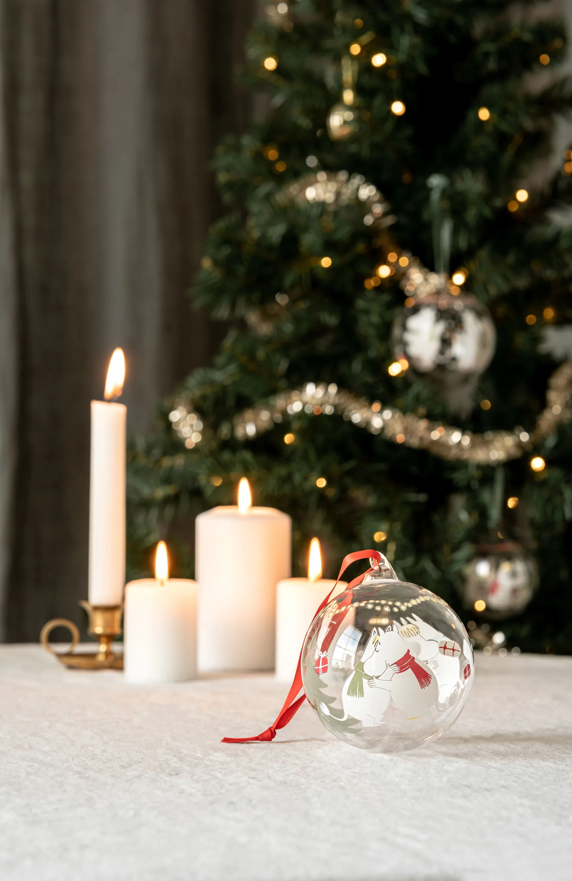 Mumin Weihnachtskugel Ø9cm, Happy holidays Muurla