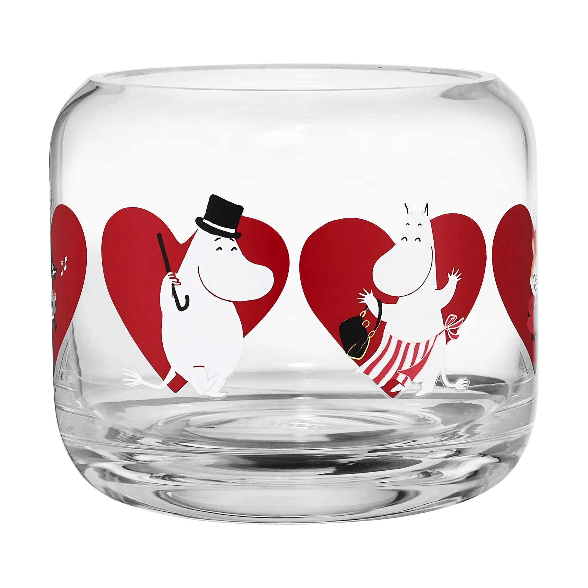 Mumin Windlicht Ø9×8 cm, Heart Muurla