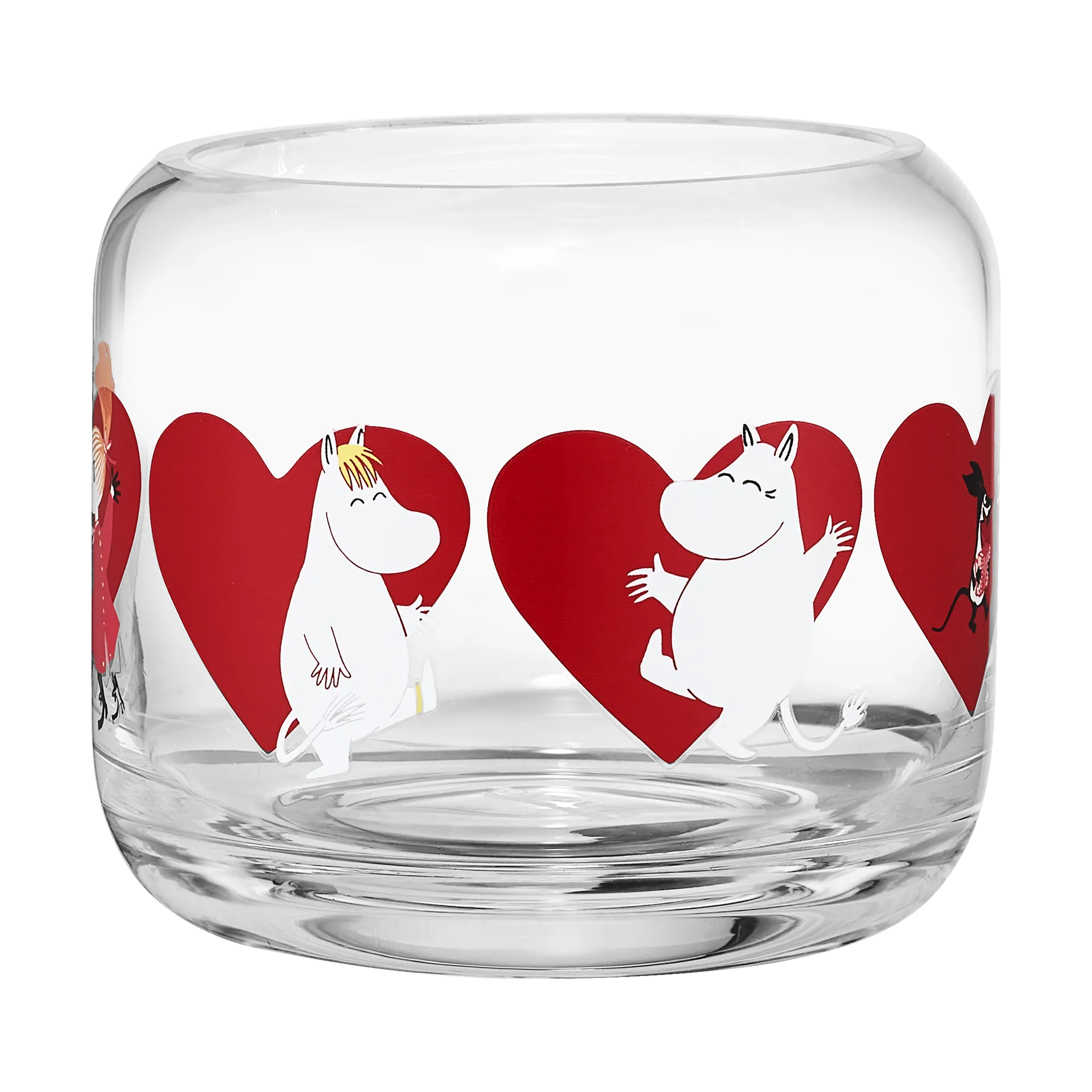 Mumin Windlicht Ø9×8 cm, Heart Muurla